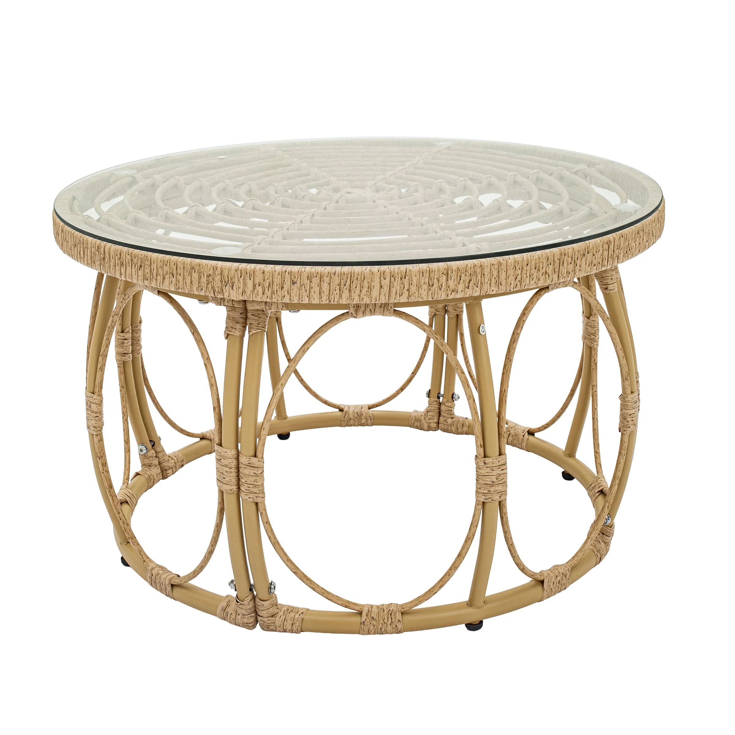 Patio Rope Chairs Set with Storage Table 3 PCS - 25012SE - Image 11