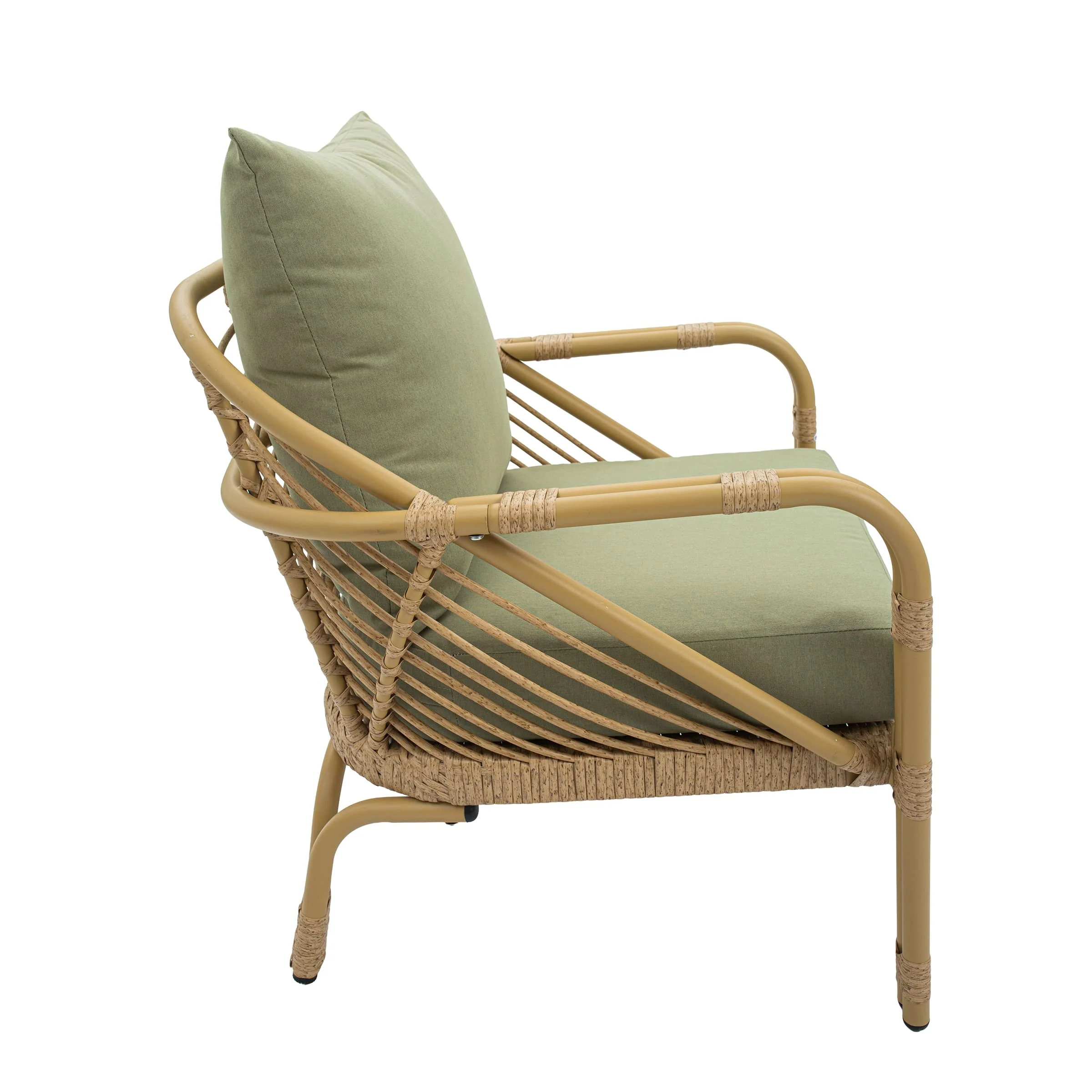 Patio Rope Chairs Set with Storage Table 3 PCS - 25012SE - Image 4