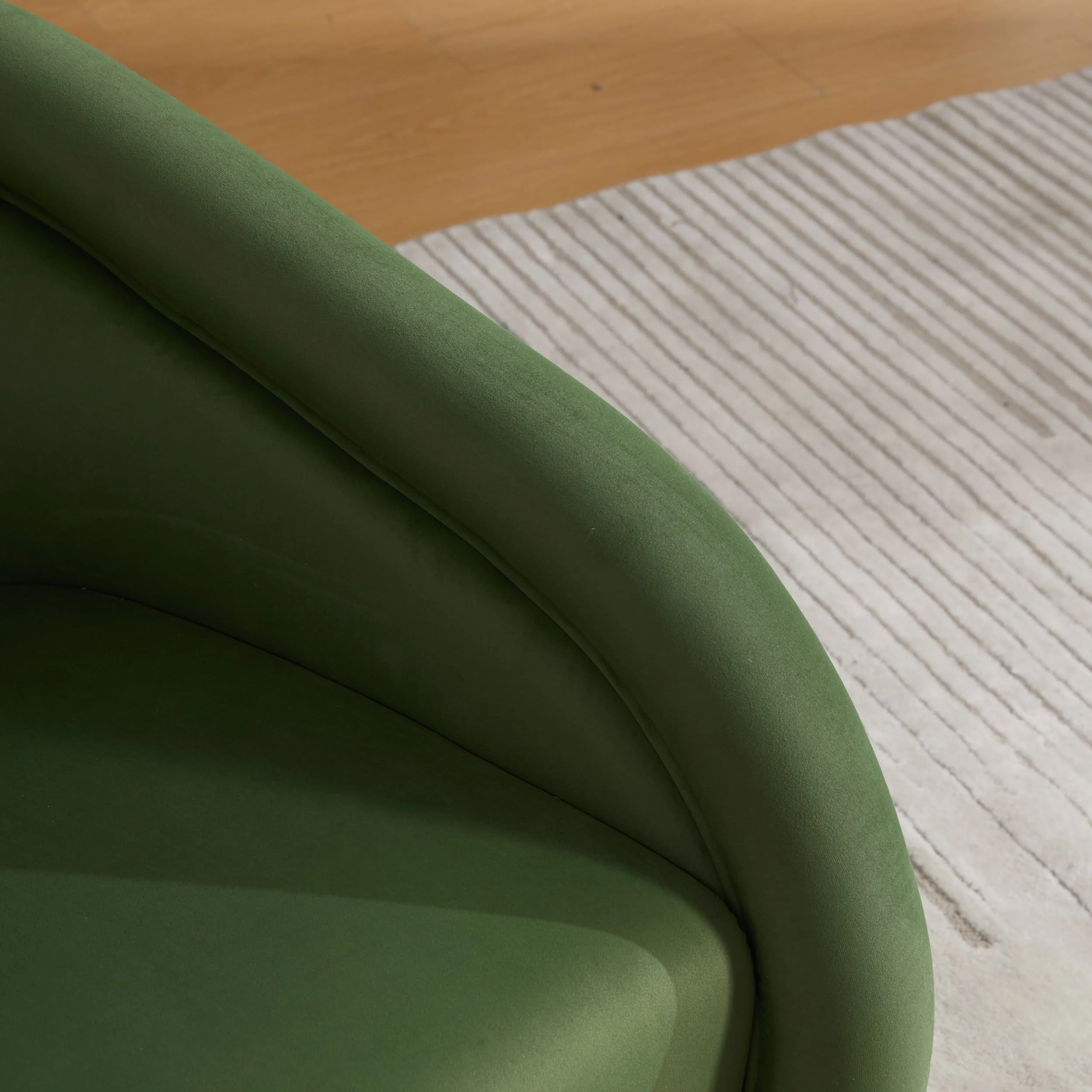 Velvet Pumpkin 360° Swivel Barrel Accent Chair - Image 27