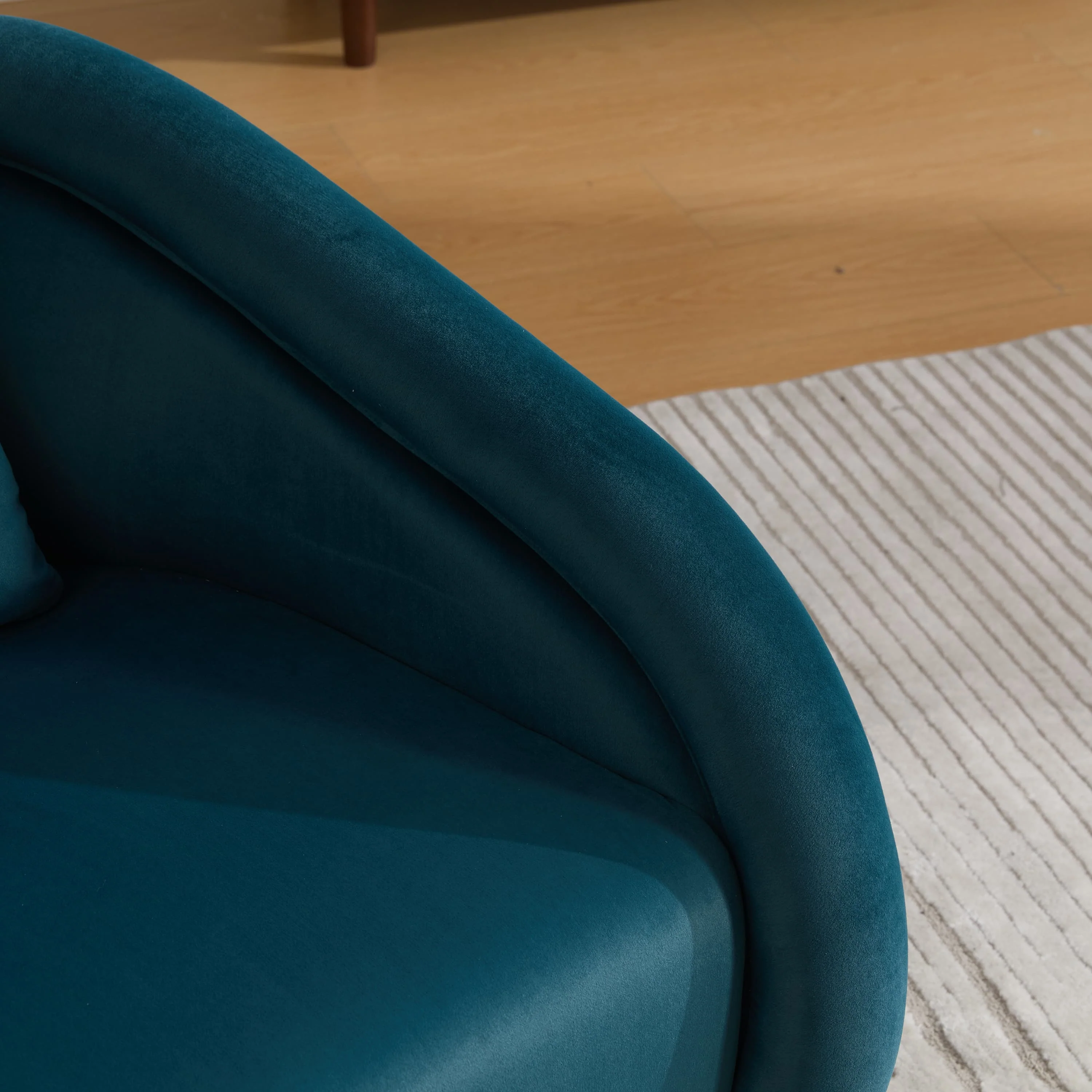 Velvet Pumpkin 360° Swivel Barrel Accent Chair - Image 35