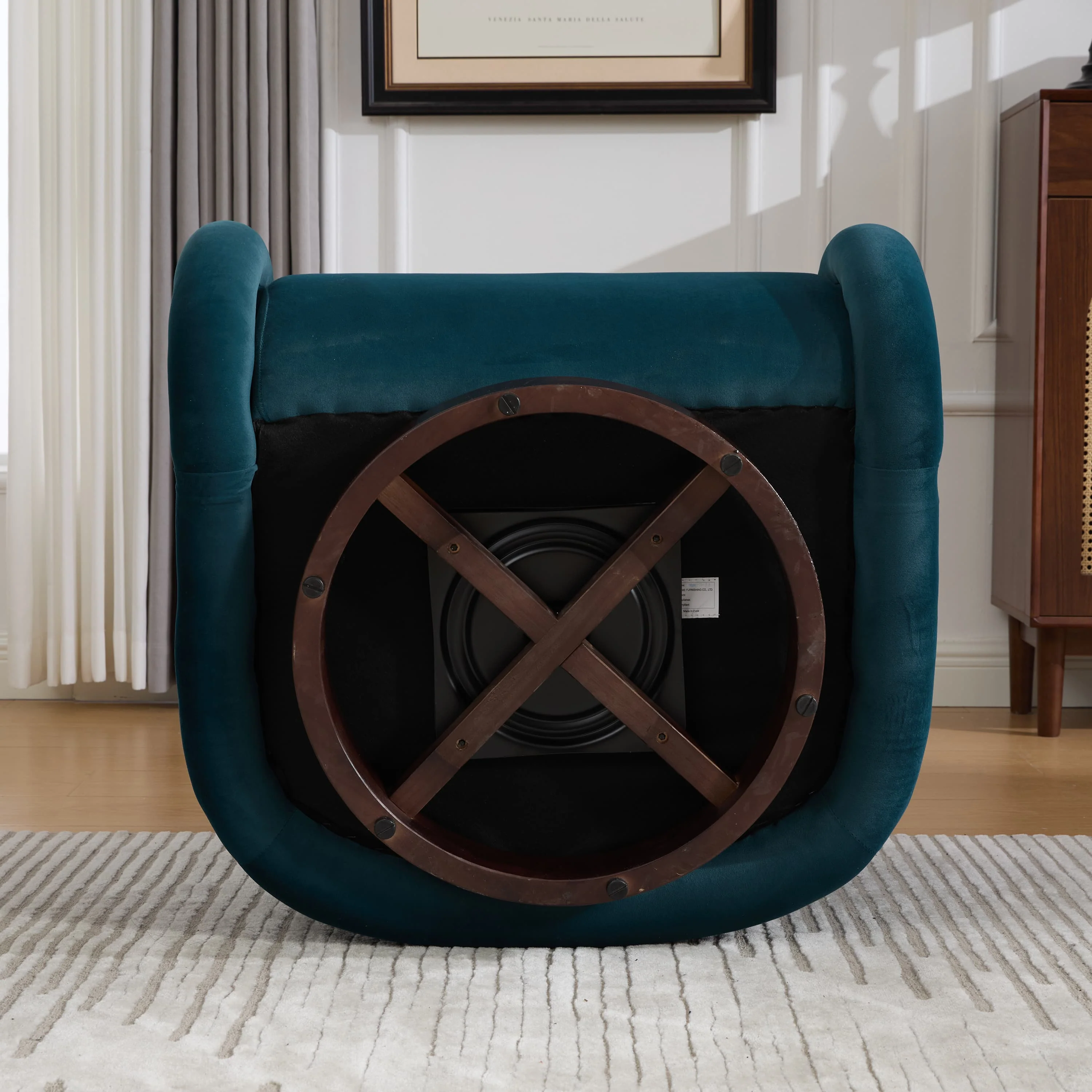 Velvet Pumpkin 360° Swivel Barrel Accent Chair - Image 36