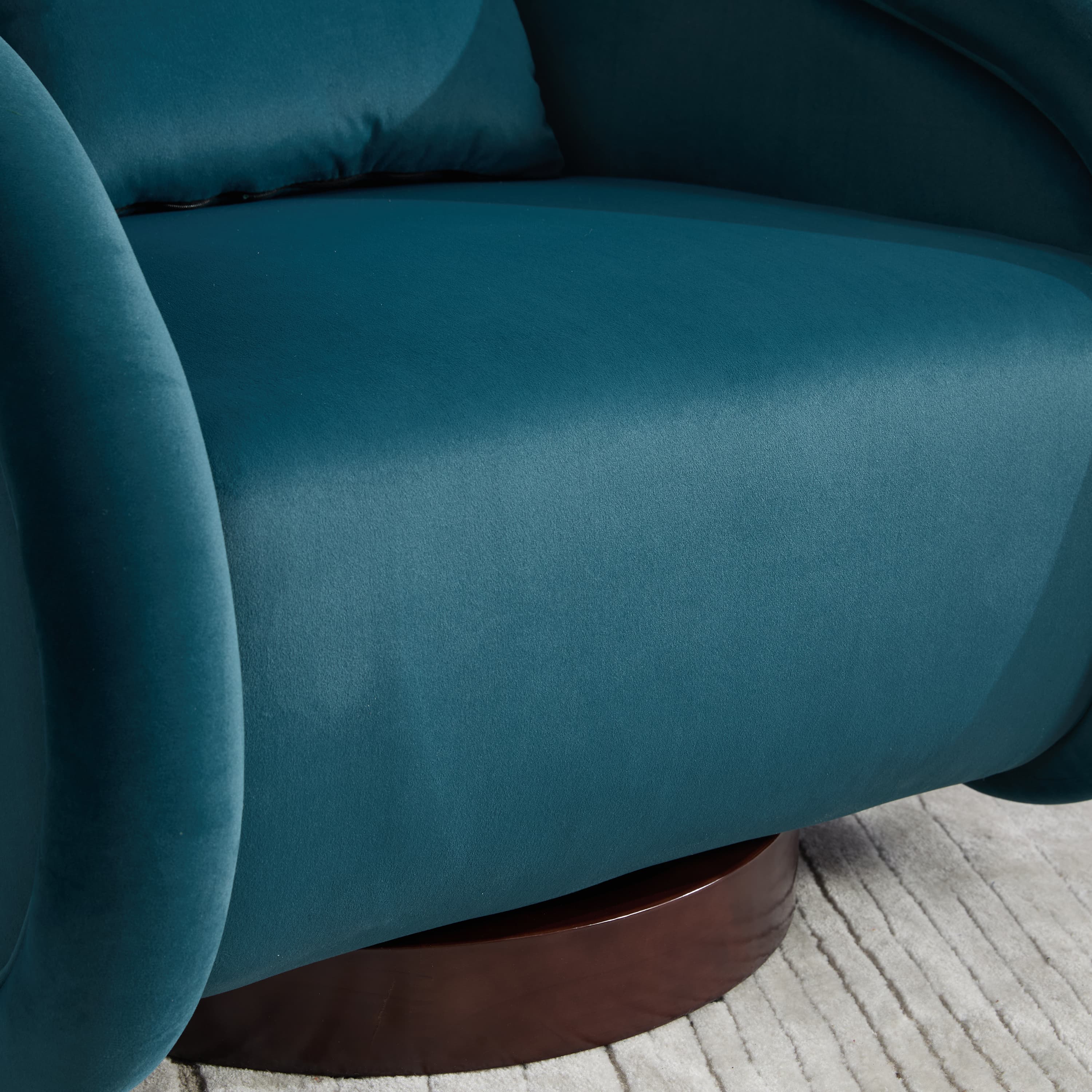 Velvet Pumpkin 360° Swivel Barrel Accent Chair - Image 37