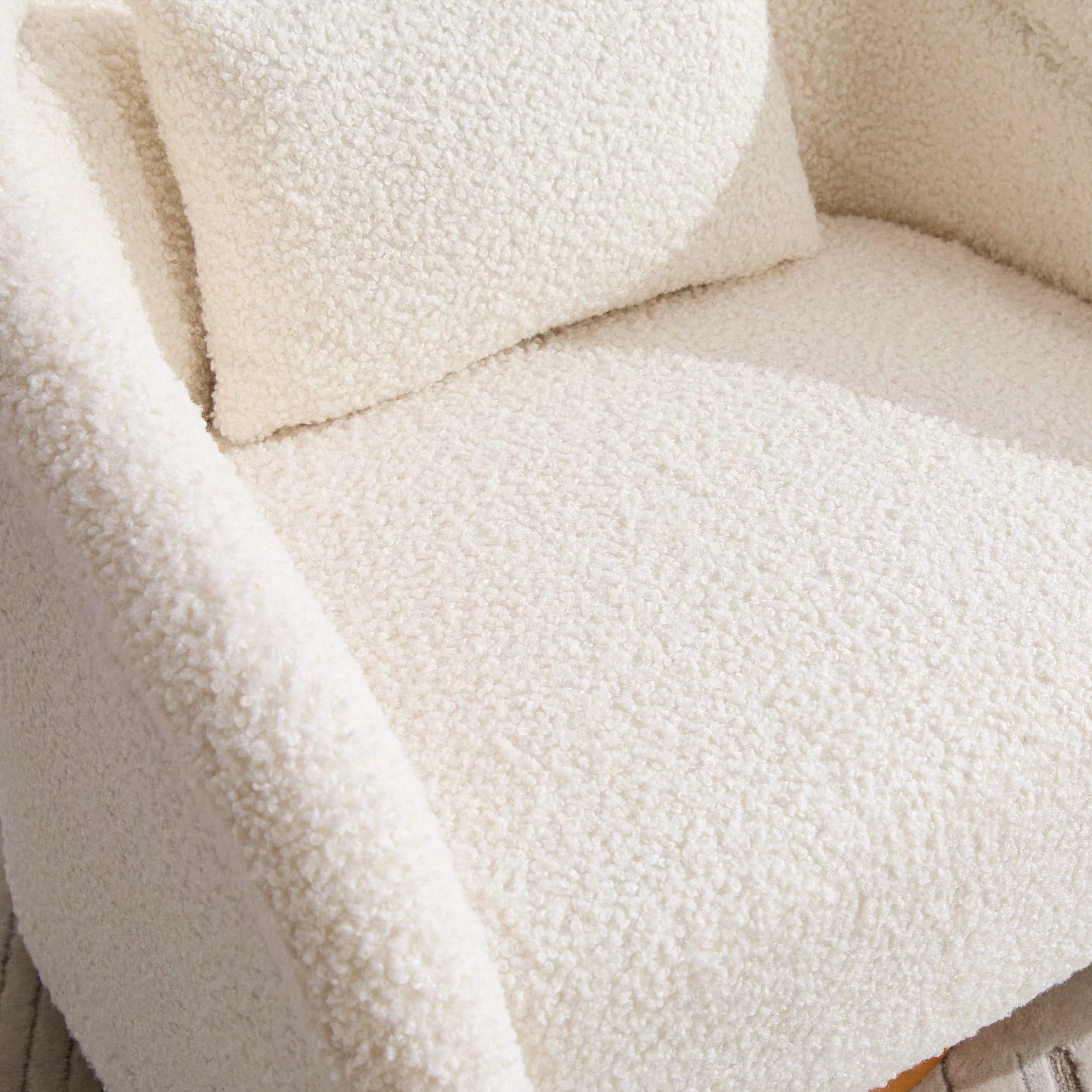 Velvet Pumpkin 360° Swivel Barrel Accent Chair - Image 7