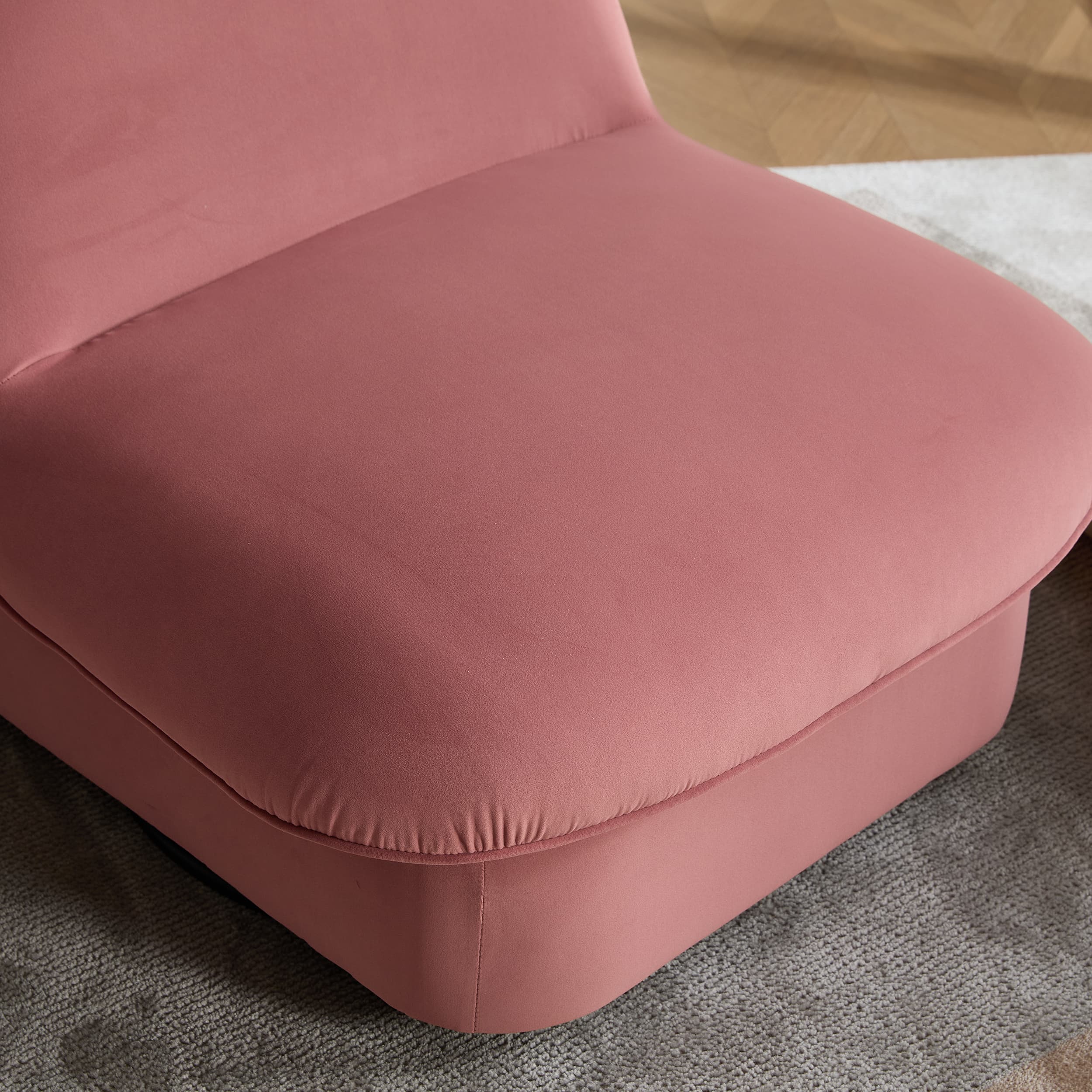 Velvet 360° Rotation Modern Swivel Barrel Accent Chair with Metal Base - Image 20