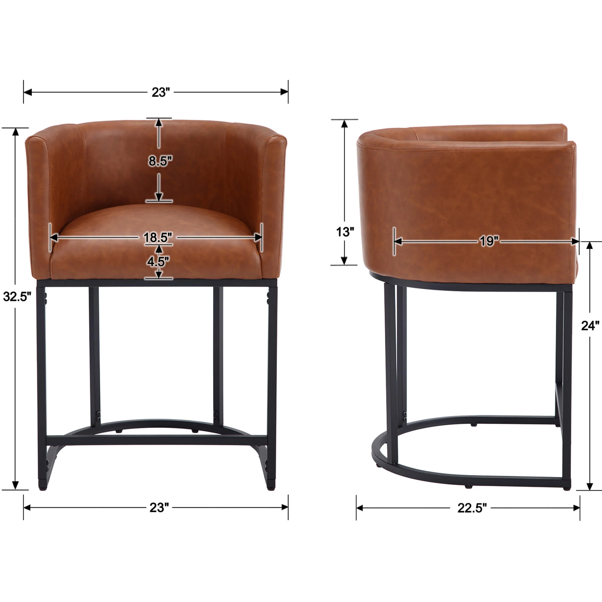24"H-32"H Metal Frame Counter Stool 1 PCS - 5690 - Image 125