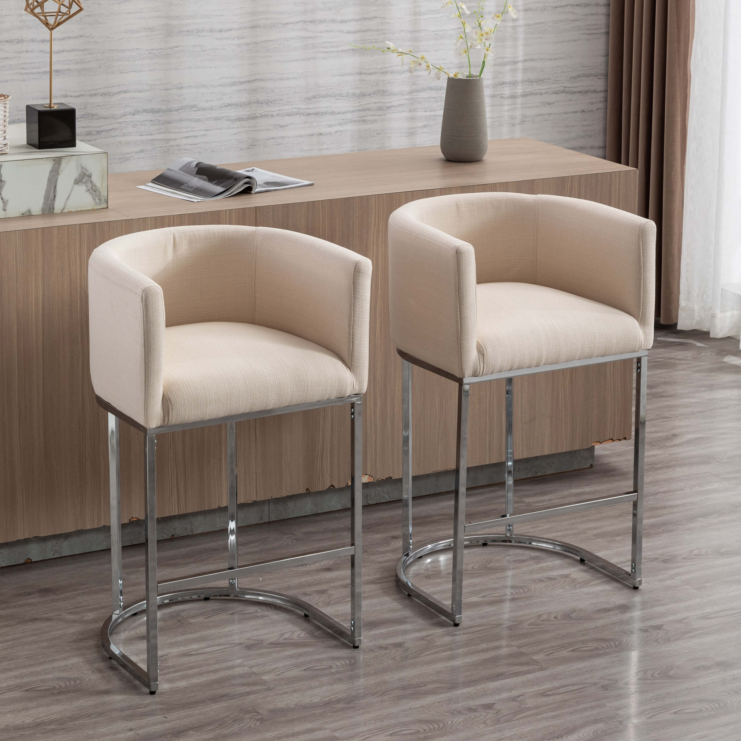 24"H-32"H Metal Frame Counter Stool 1 PCS - 5690 - Image 75