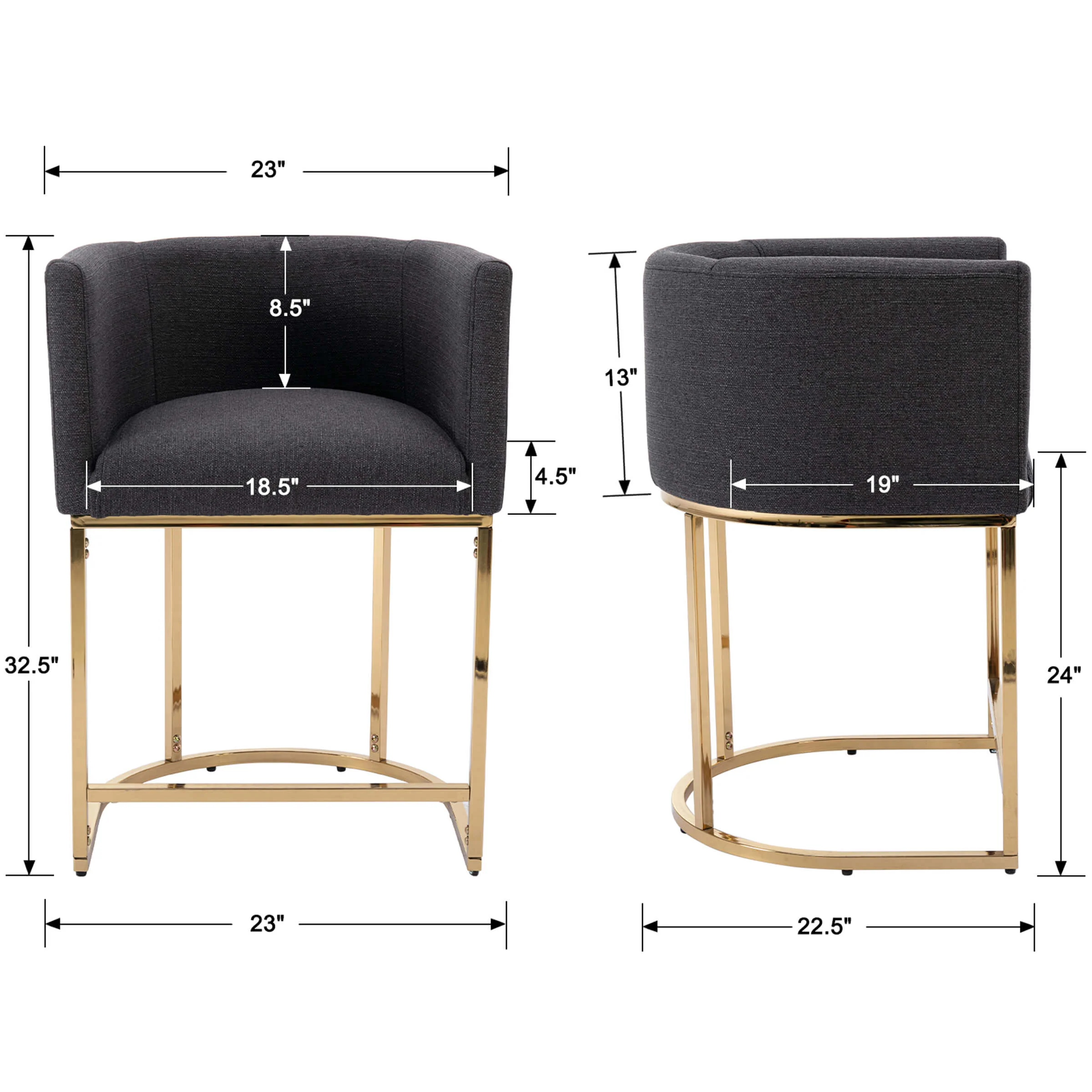 24"H-32"H Metal Frame Counter Stool 1 PCS - 5690 - Image 86