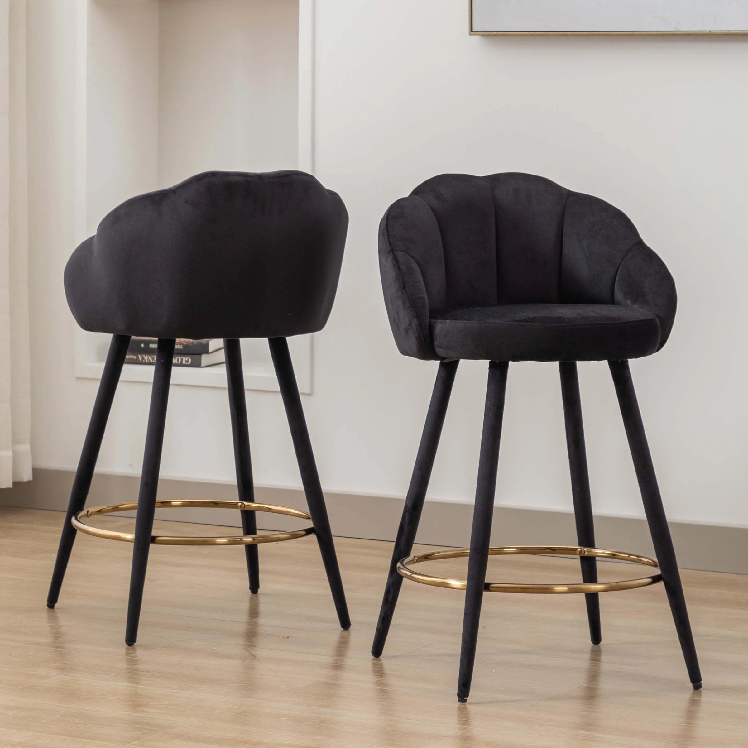 26"H Petal Back Counter Stools with Footrest Set of 2 - 3208CS - Image 18