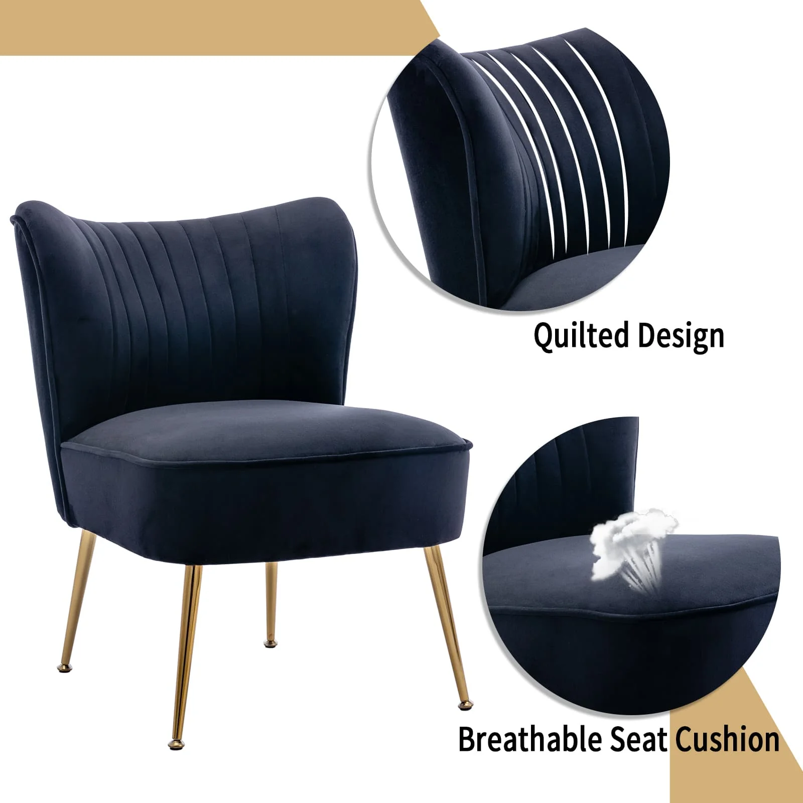 Mid Century Armless Accent Chairs Set of 2 - XXX6AC - Image 59