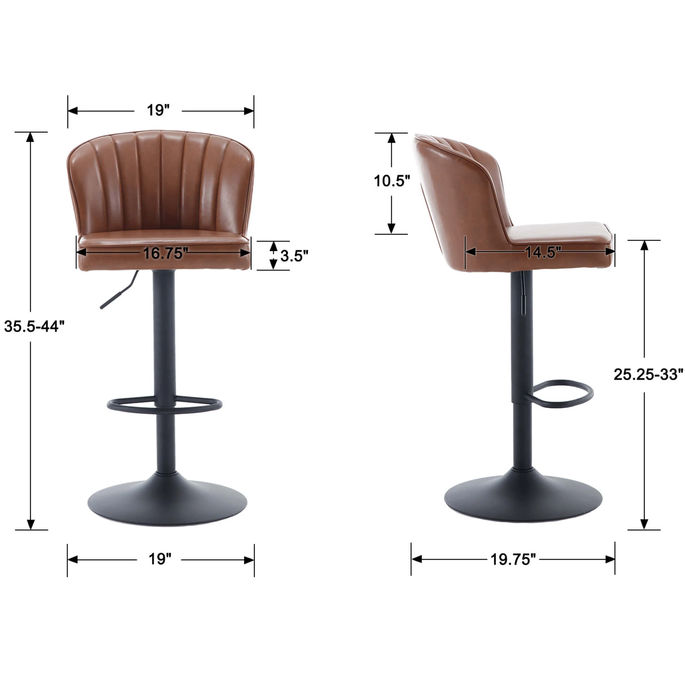 Curved Back Counter Stools Set of 2 - 8684CS - Image 46