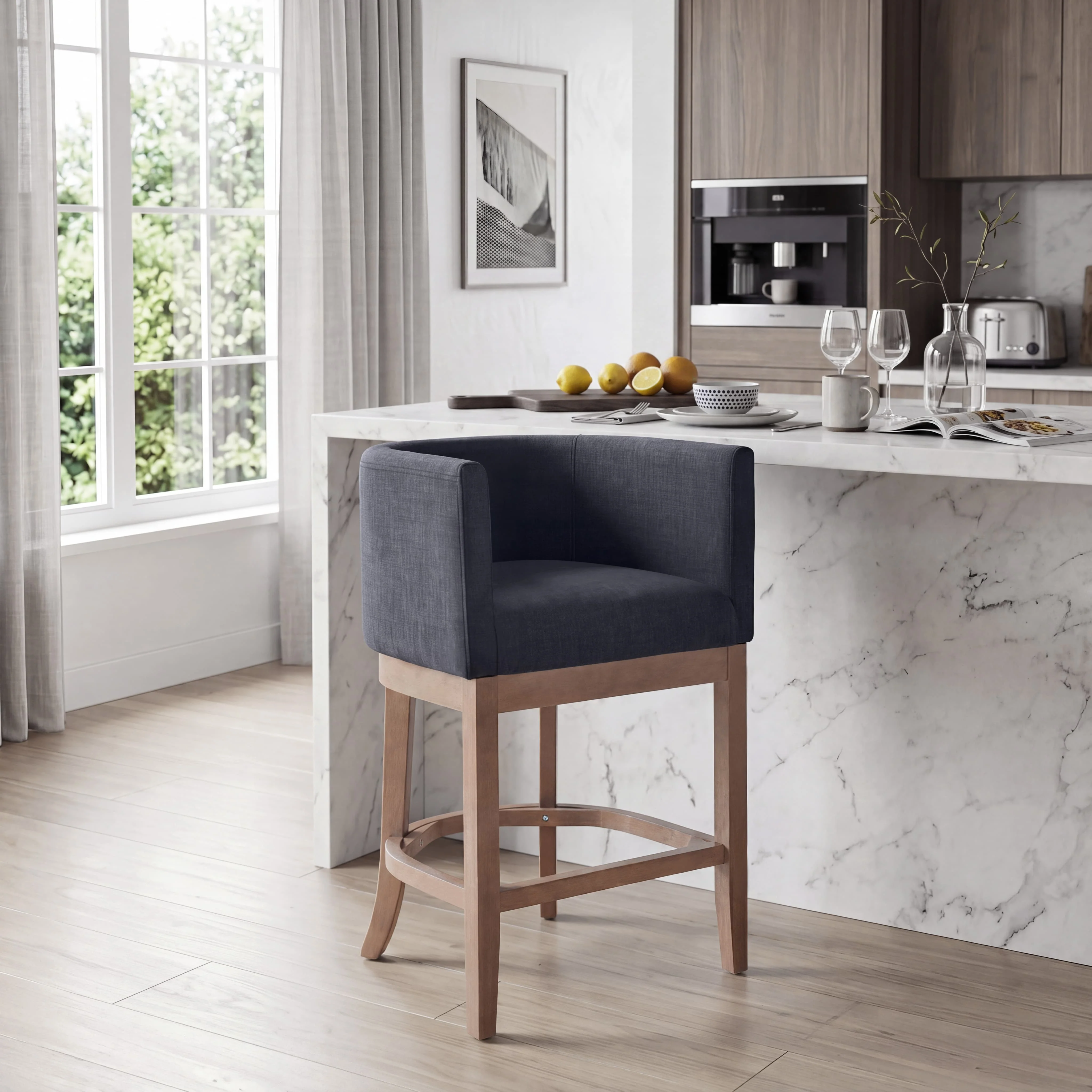 26.75"H Linen Counter Stool 1 PCS - 2004CS - Image 10