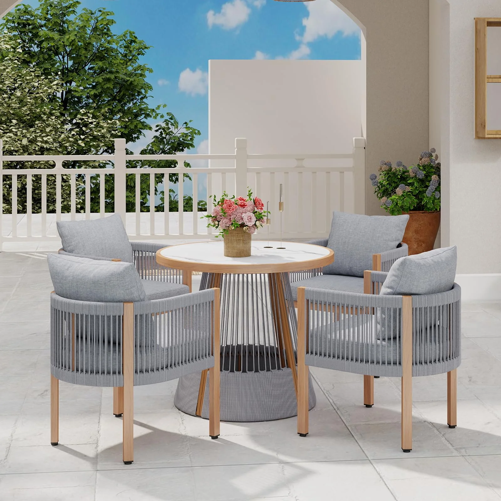 Outdoor Rope Patio Chairs Set of 2 - 25004DC - Image 10
