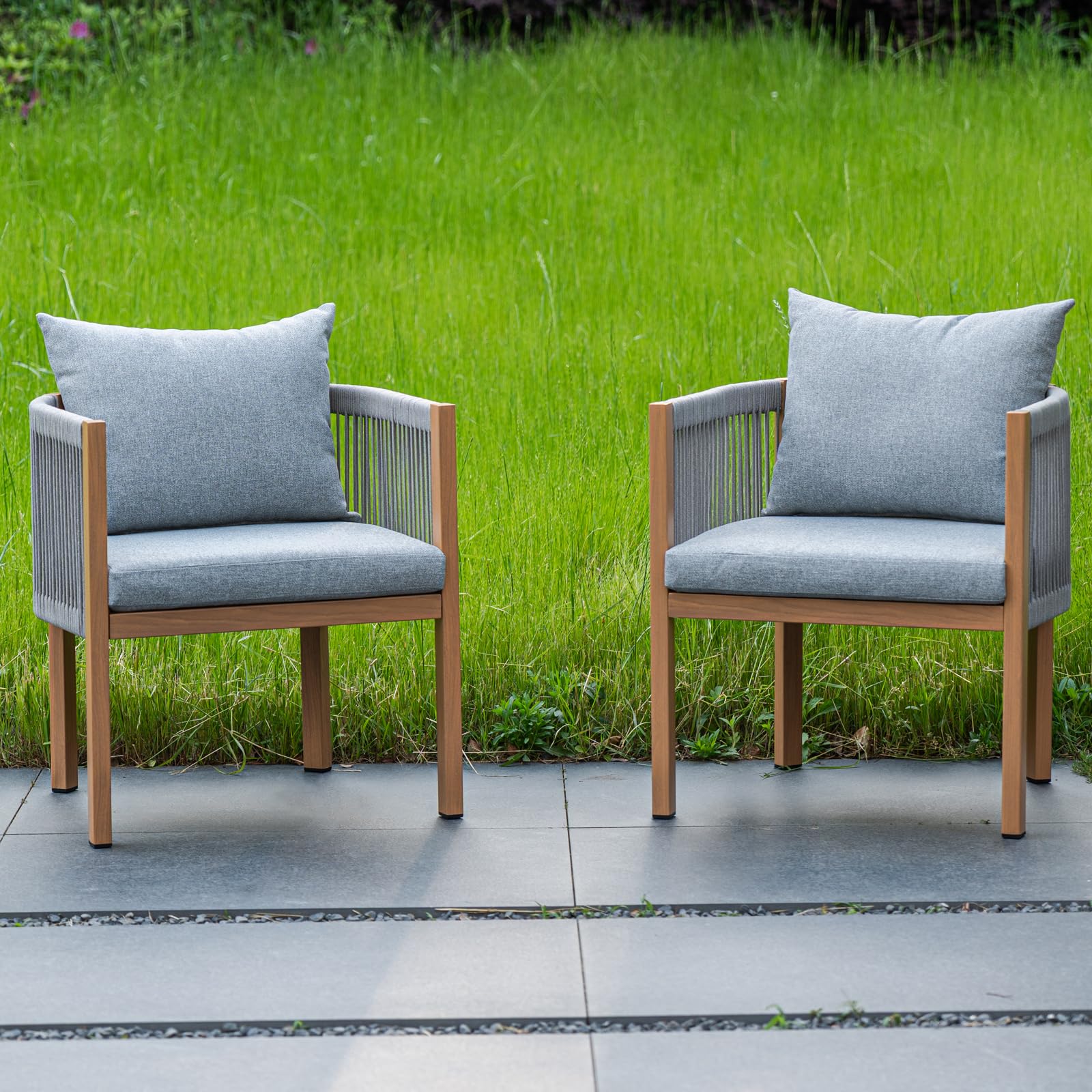 Outdoor Rope Patio Chairs Set of 2 - 25004DC - Image 11