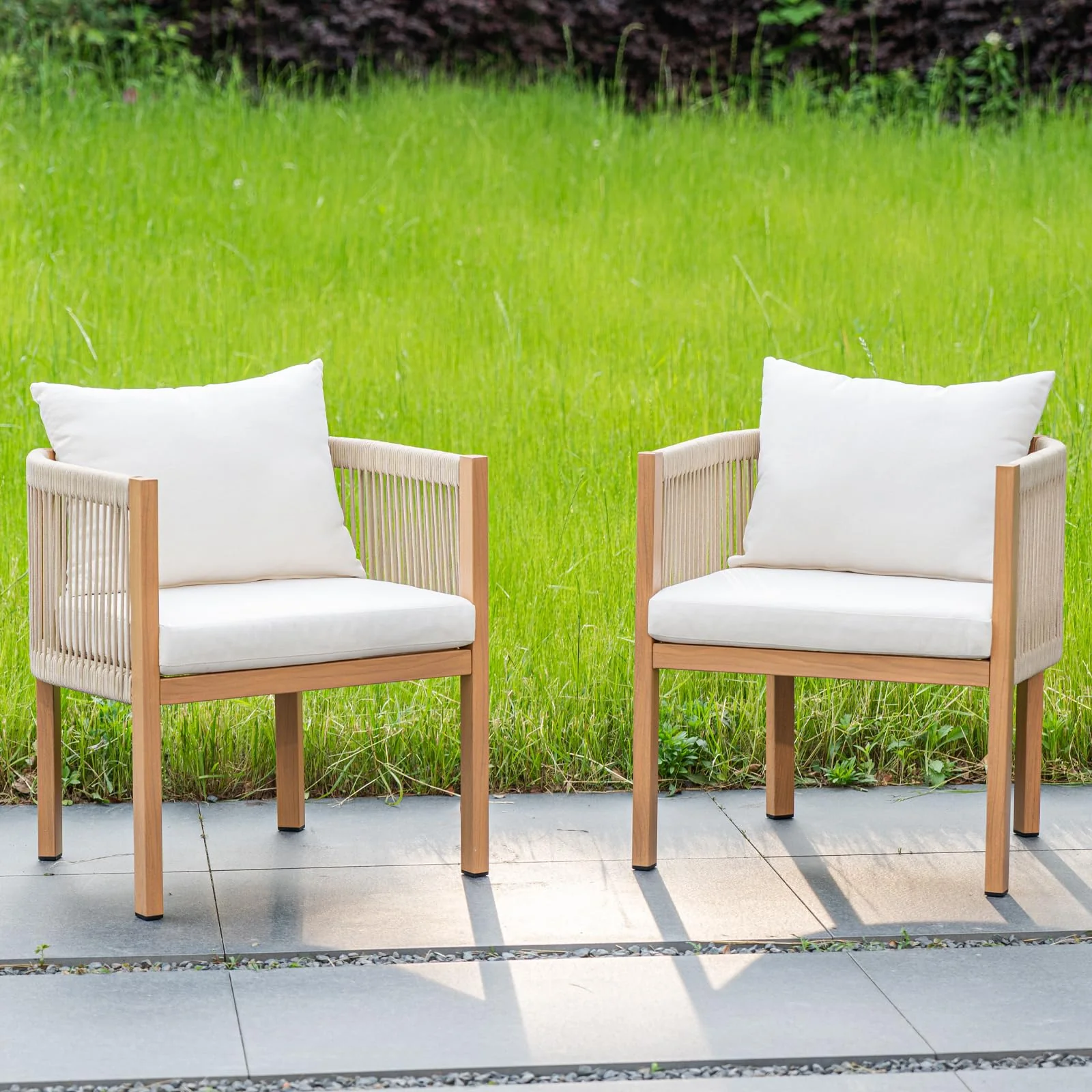 Outdoor Rope Patio Chairs Set of 2 - 25004DC - Image 3