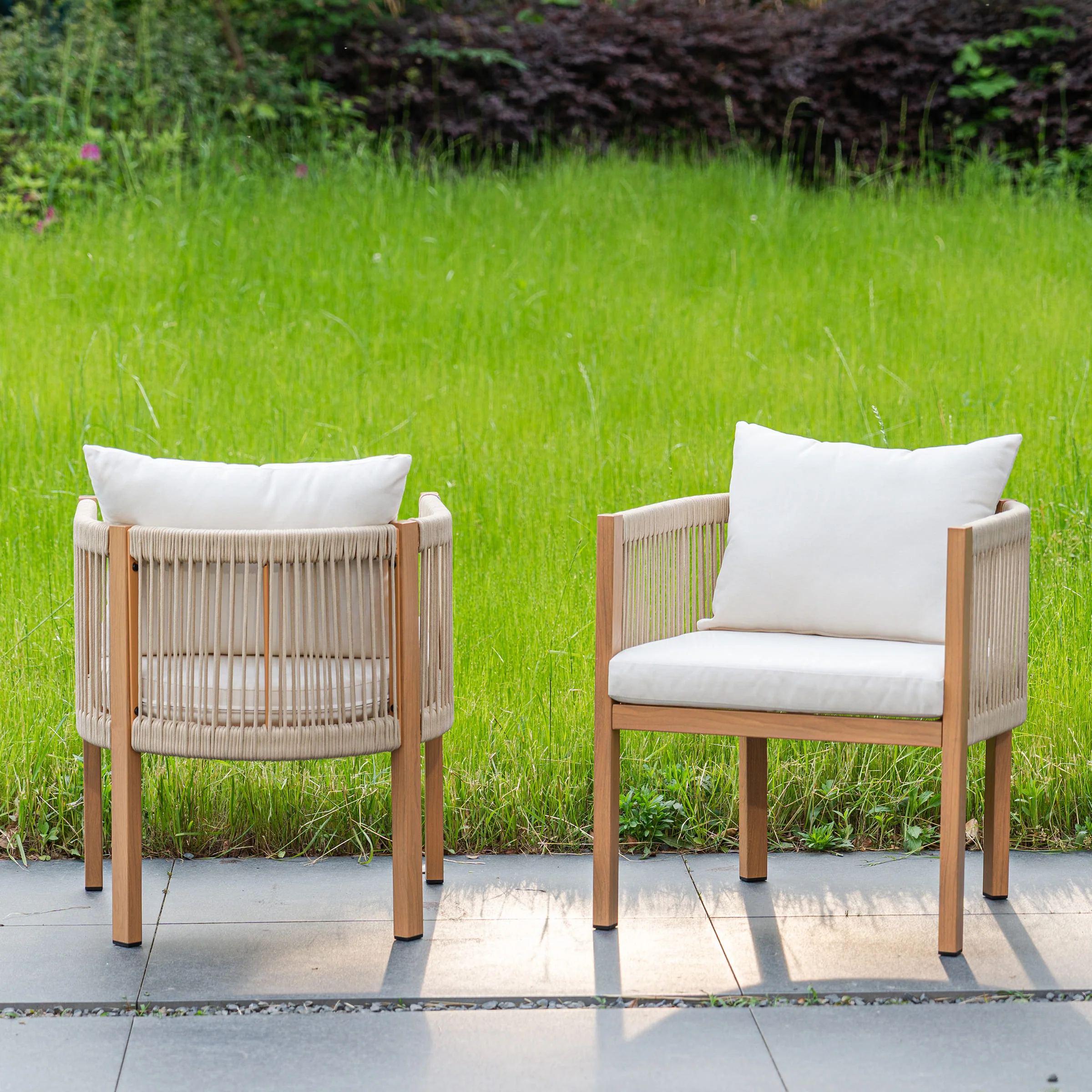 Outdoor Rope Patio Chairs Set of 2 - 25004DC - Image 4