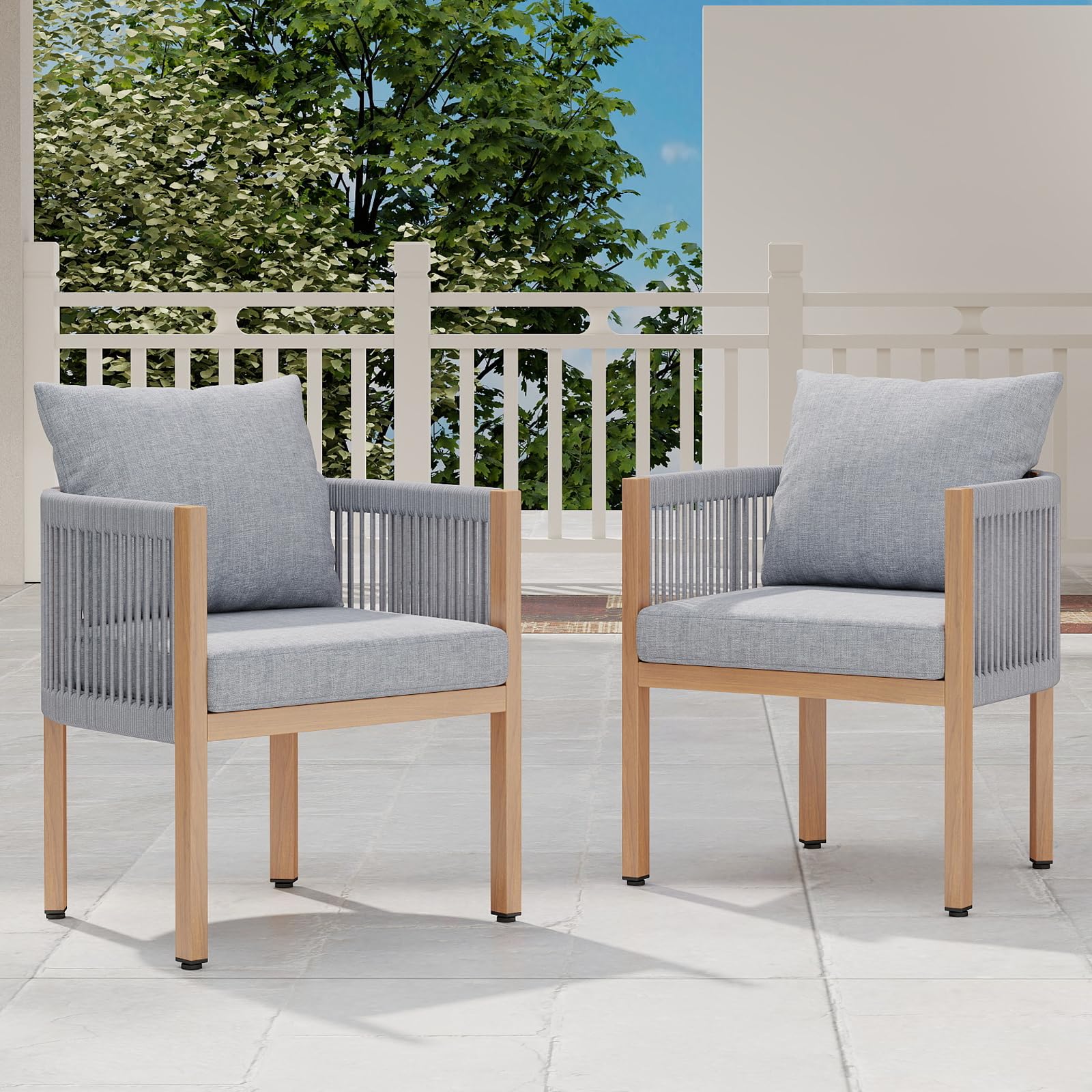 Outdoor Rope Patio Chairs Set of 2 - 25004DC - Image 9