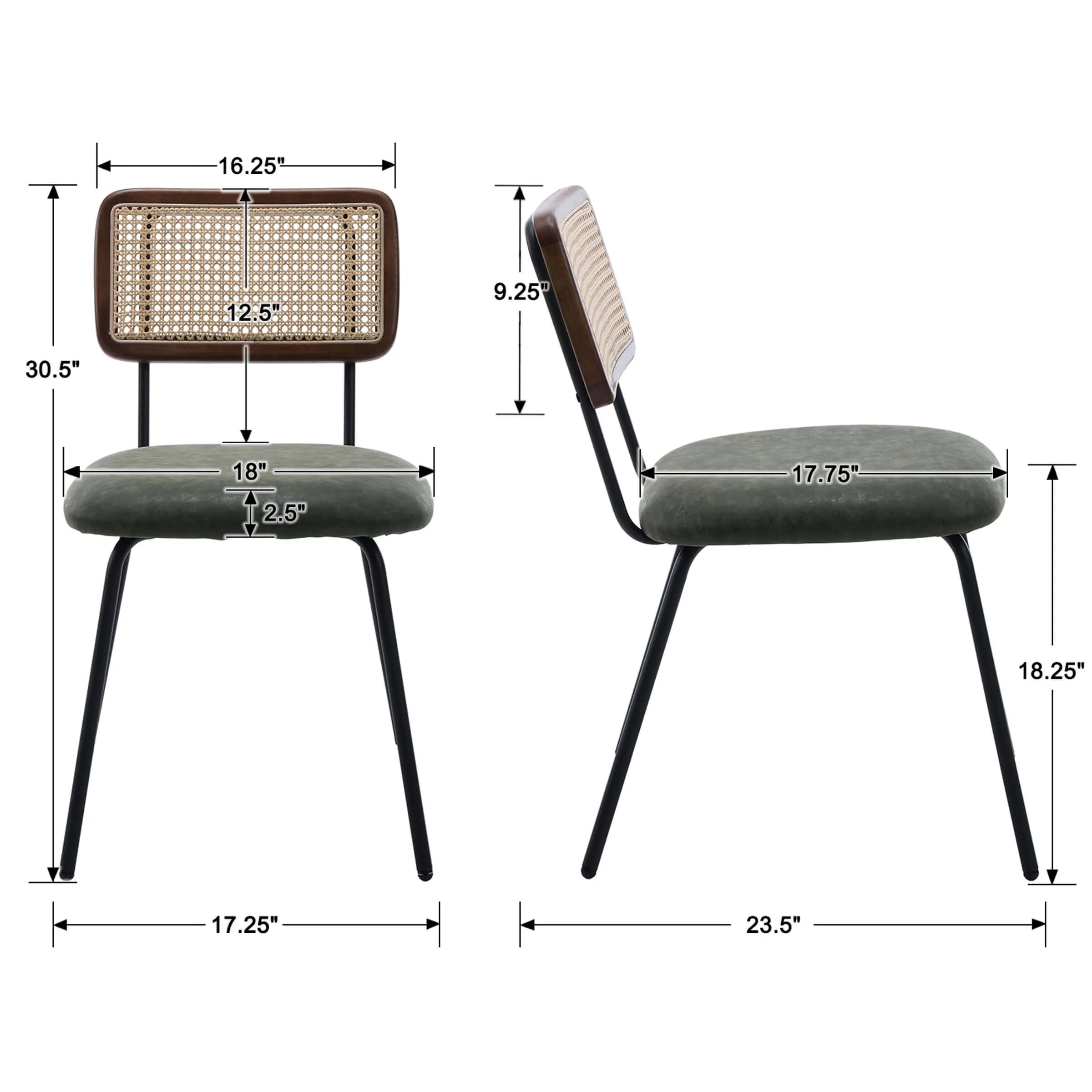 Rattan Back Dining Chairs - 5343DC - Image 9