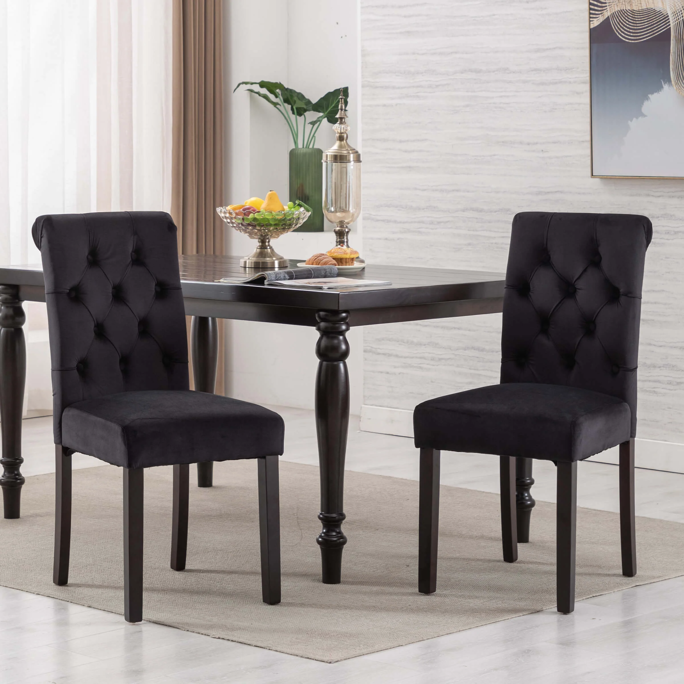 Armless Dining Chairs Set of 2 - 7076DC