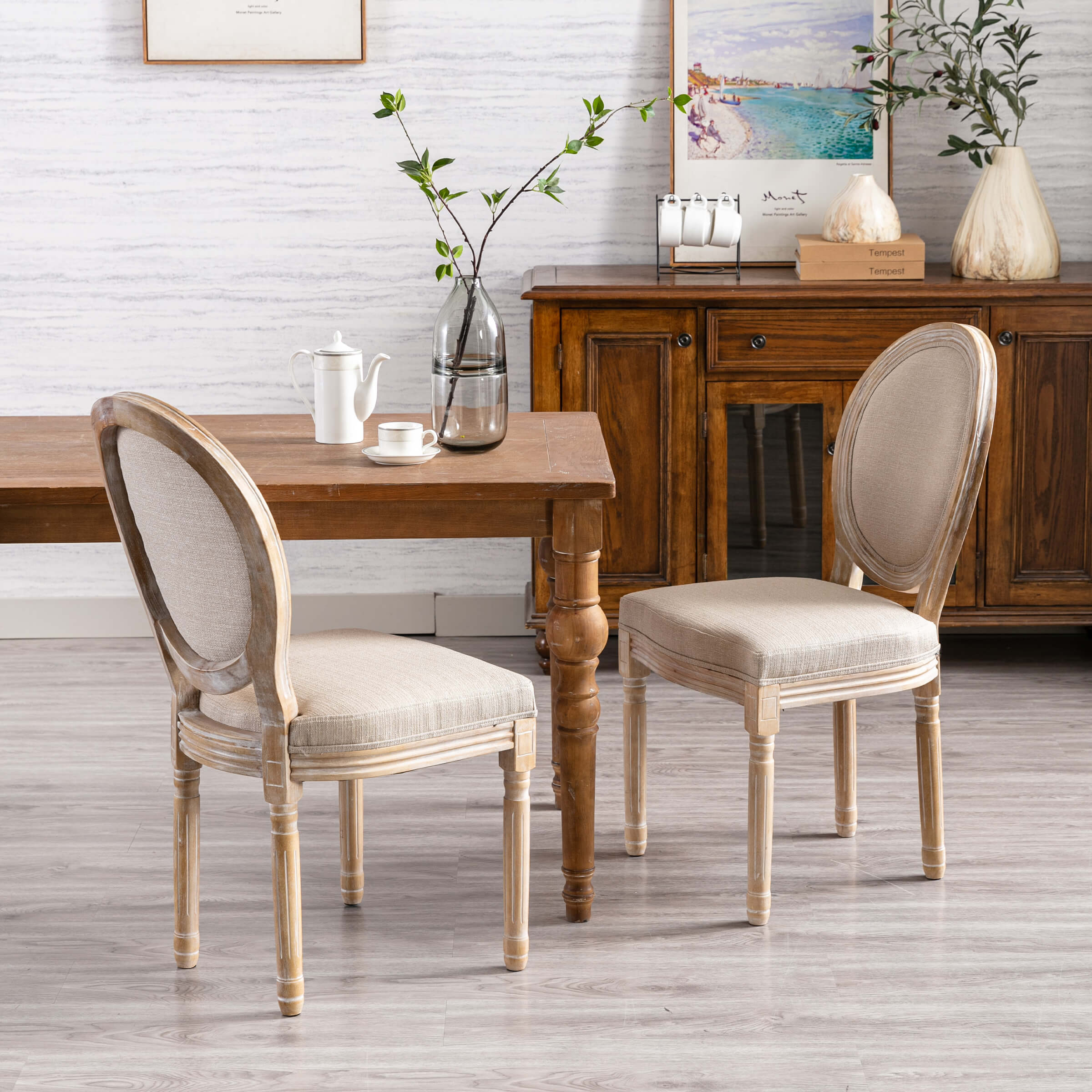 Classic French Dining Chairs Set of 2-7105DC - Image 18