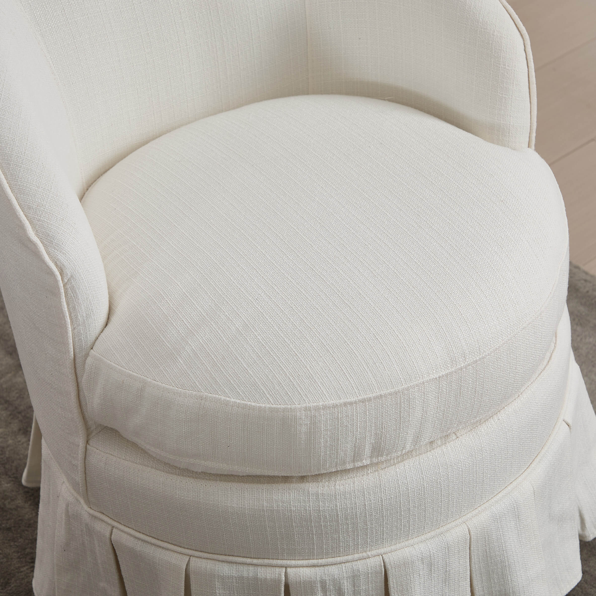 Dining Room Chairs with Pleated Skirt Set of 2 - 353DC - Image 20