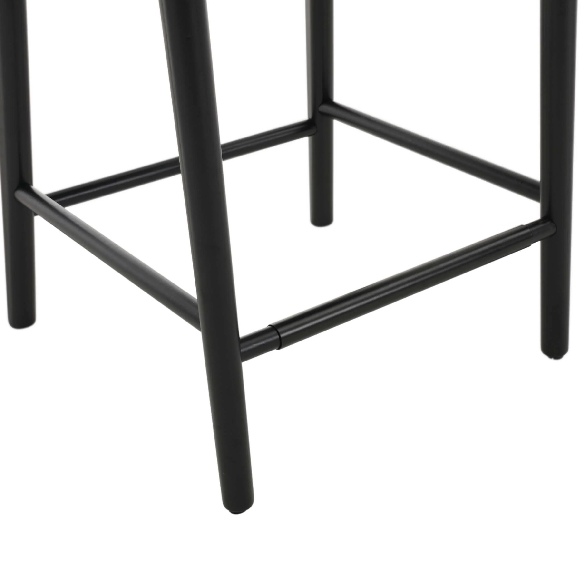 24.4"H & 30"H Rattan Backrest Wooden Legs Counter Height Stools Set of 2 - 5696CS - Image 19