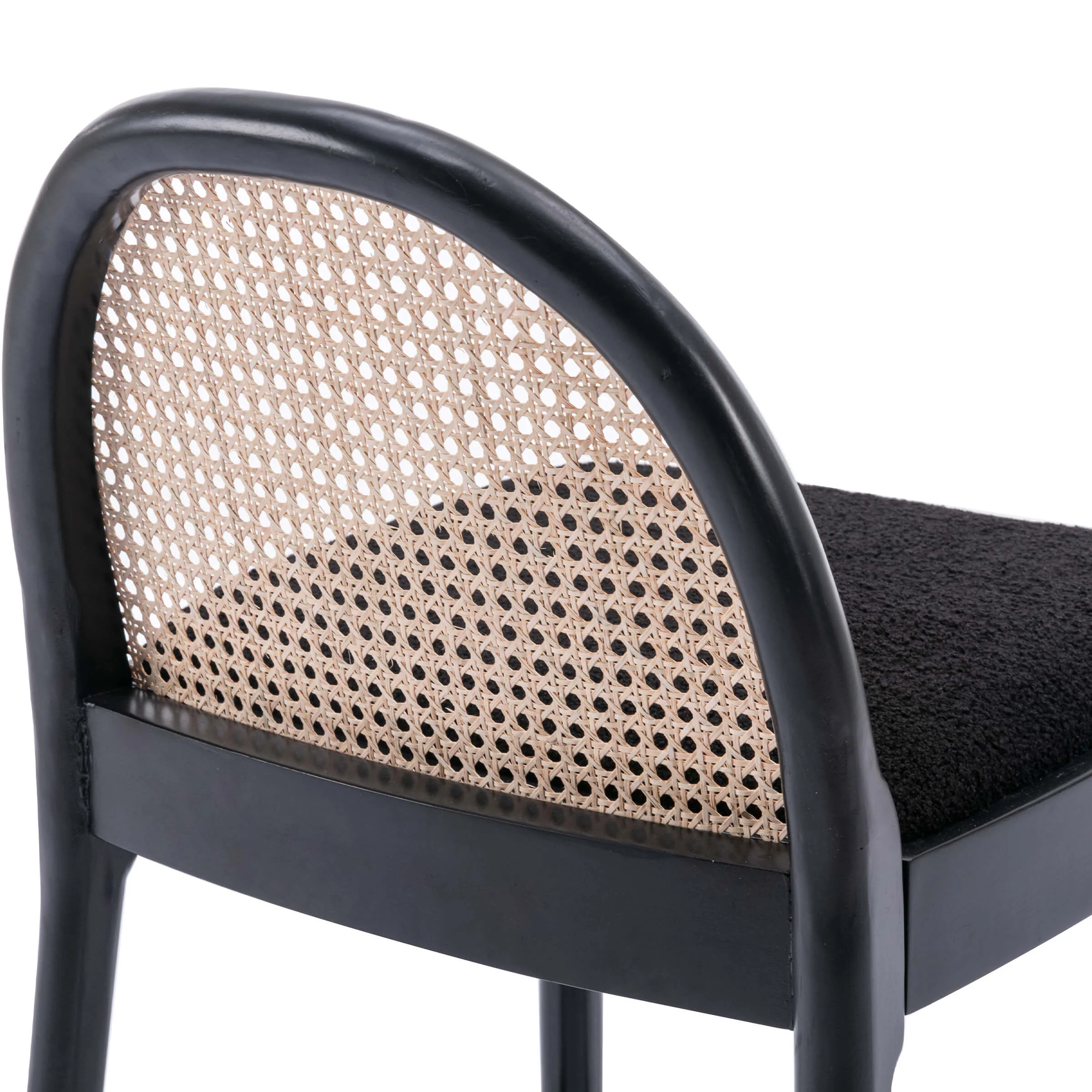 24.4"H & 30"H Rattan Backrest Wooden Legs Counter Height Stools Set of 2 - 5696CS - Image 26