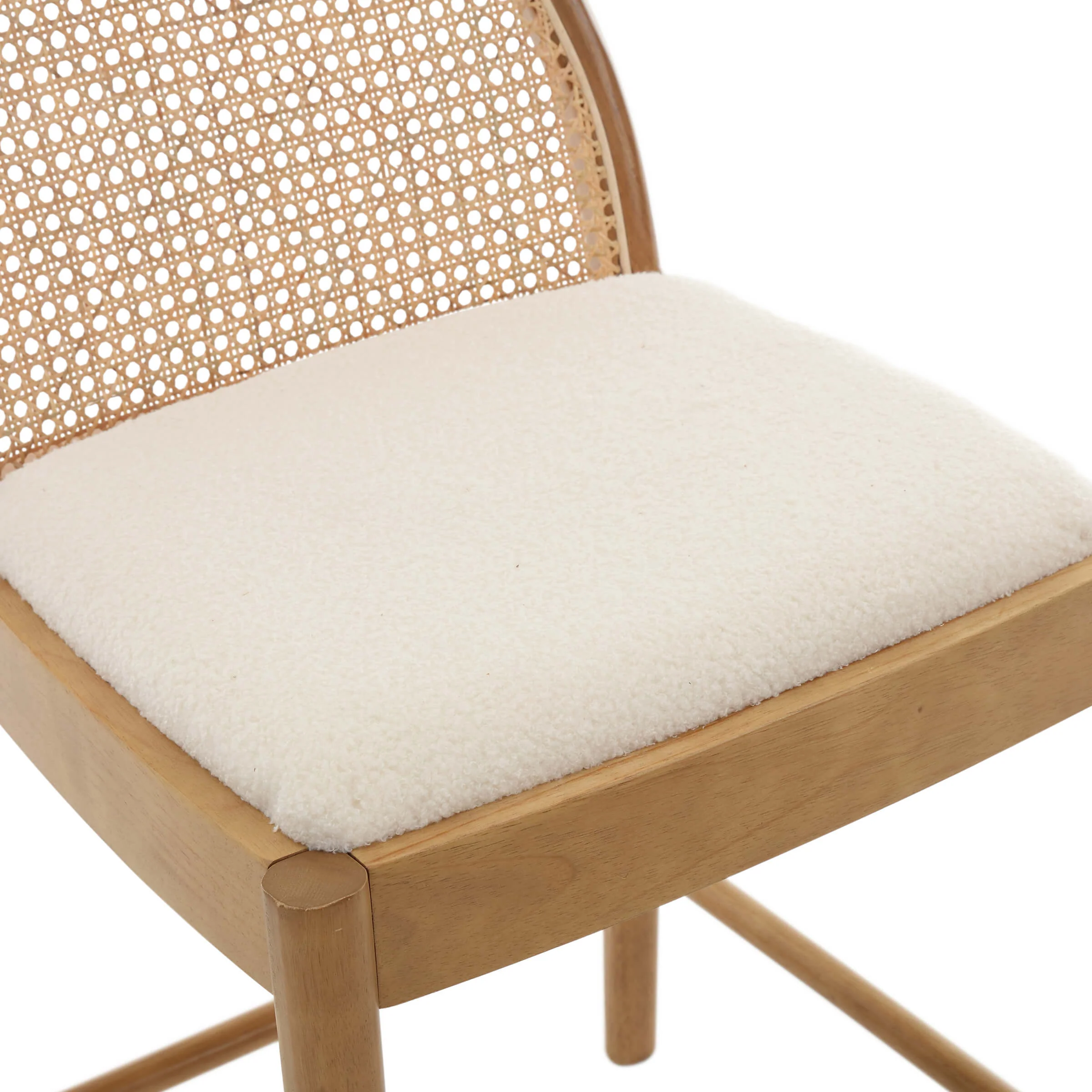 24.4"H & 30"H Rattan Backrest Wooden Legs Counter Height Stools Set of 2 - 5696CS - Image 38