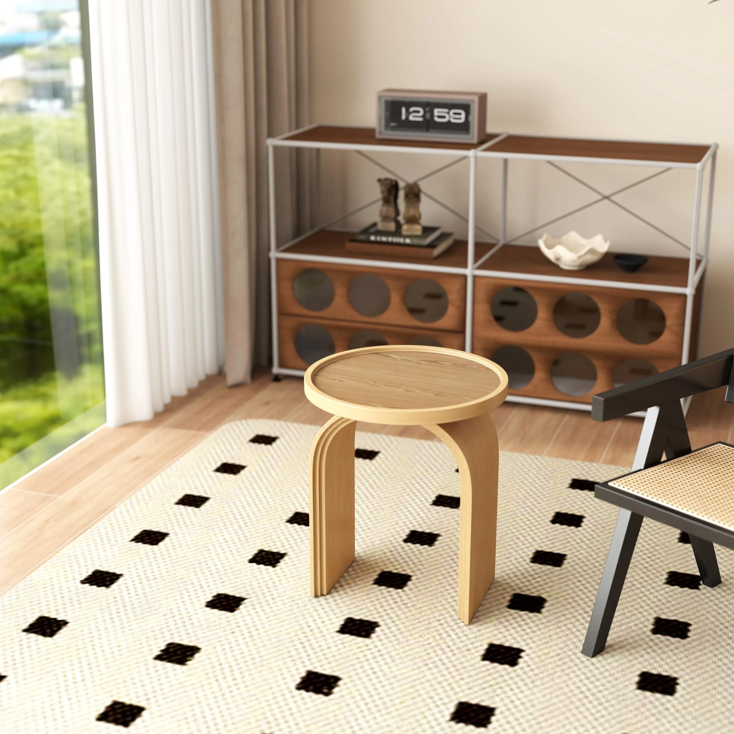 17.7”W Modern Round Side Table - 00023ST - Image 2
