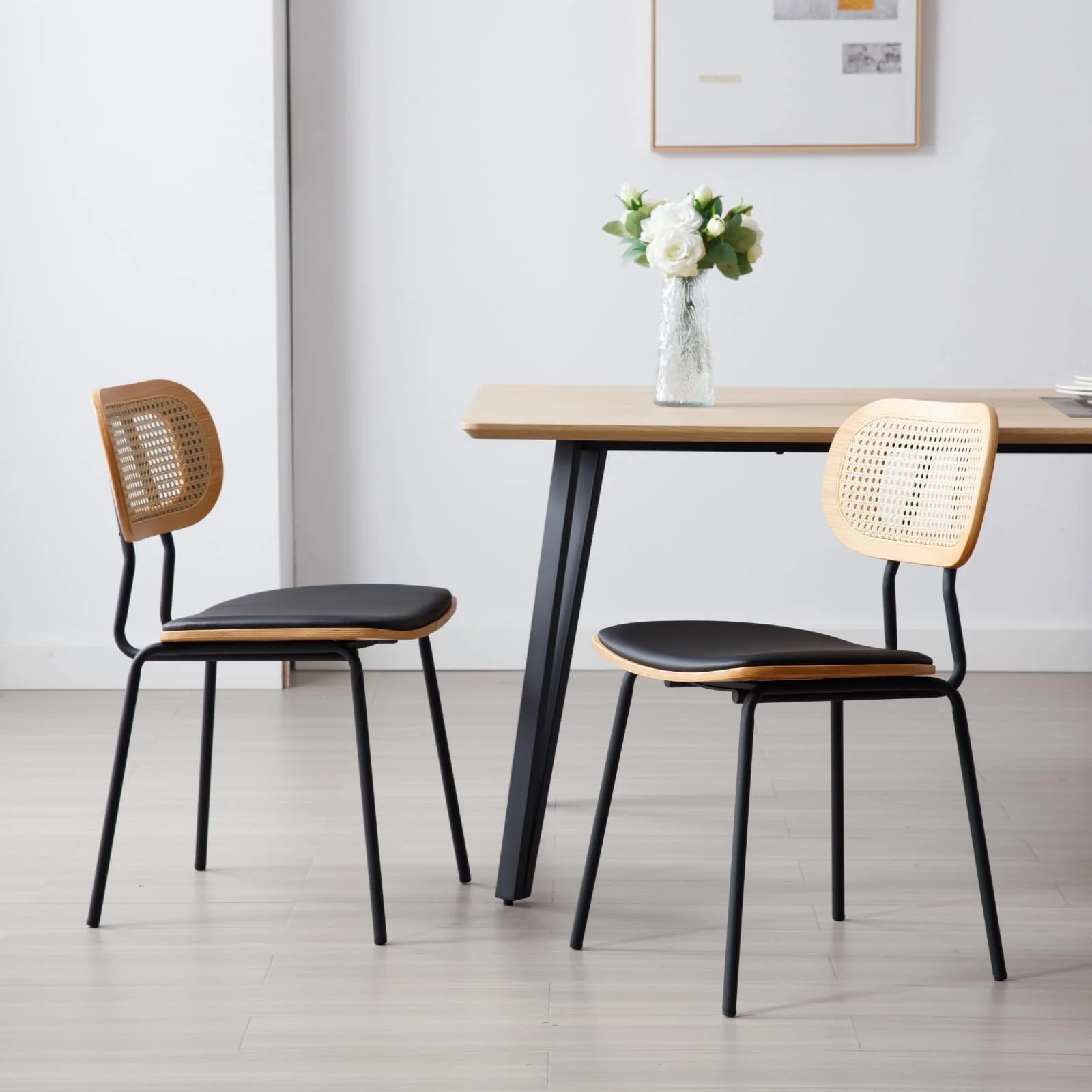 Rattan Back Dining Chairs Set of 2 - 6647DC - Image 15