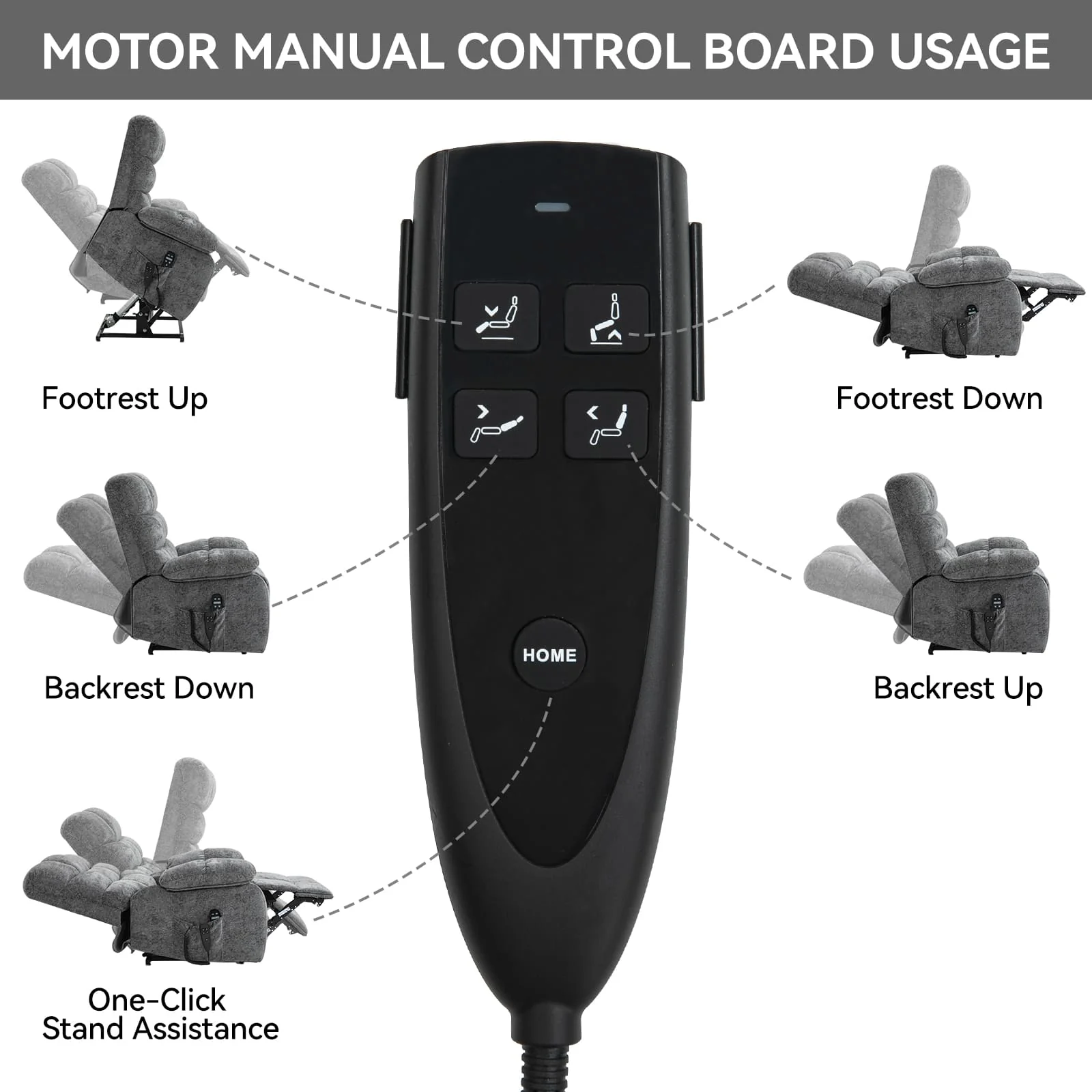 Oversized German Dual Motor Electric Massage Heat Power Lift Recliner Chair - Image 24