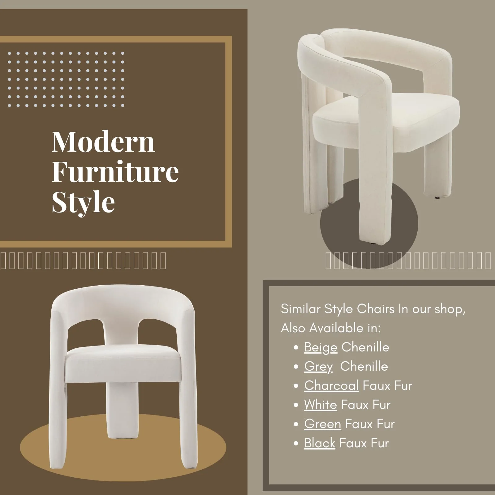 Modern Barrel Dining Chair 1 PCS - 10068DC - Image 16