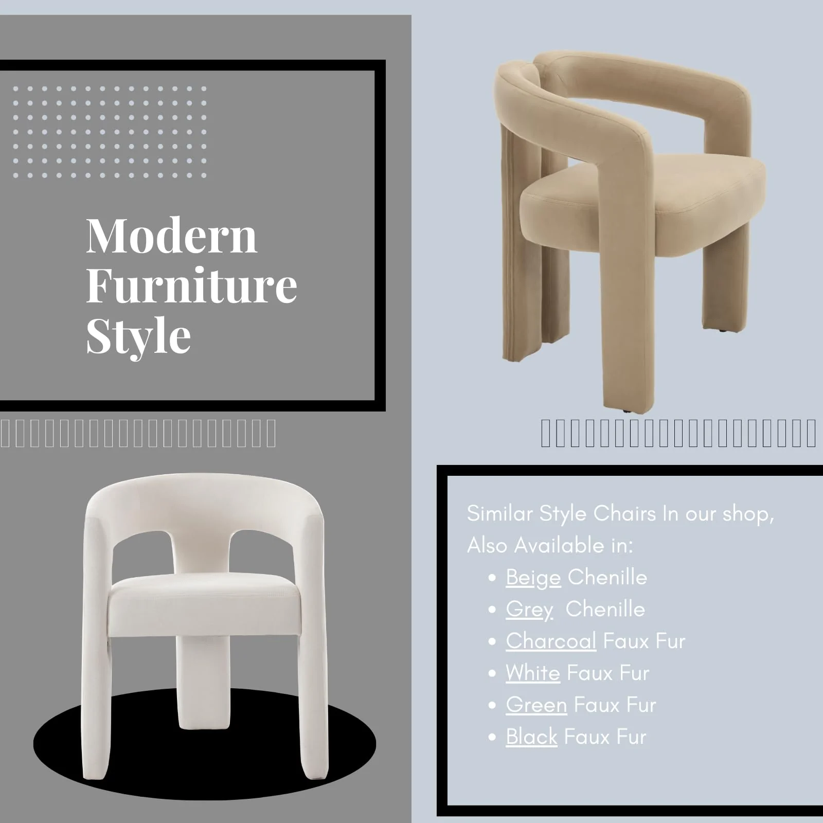 Modern Barrel Dining Chair 1 PCS - 10068DC - Image 27