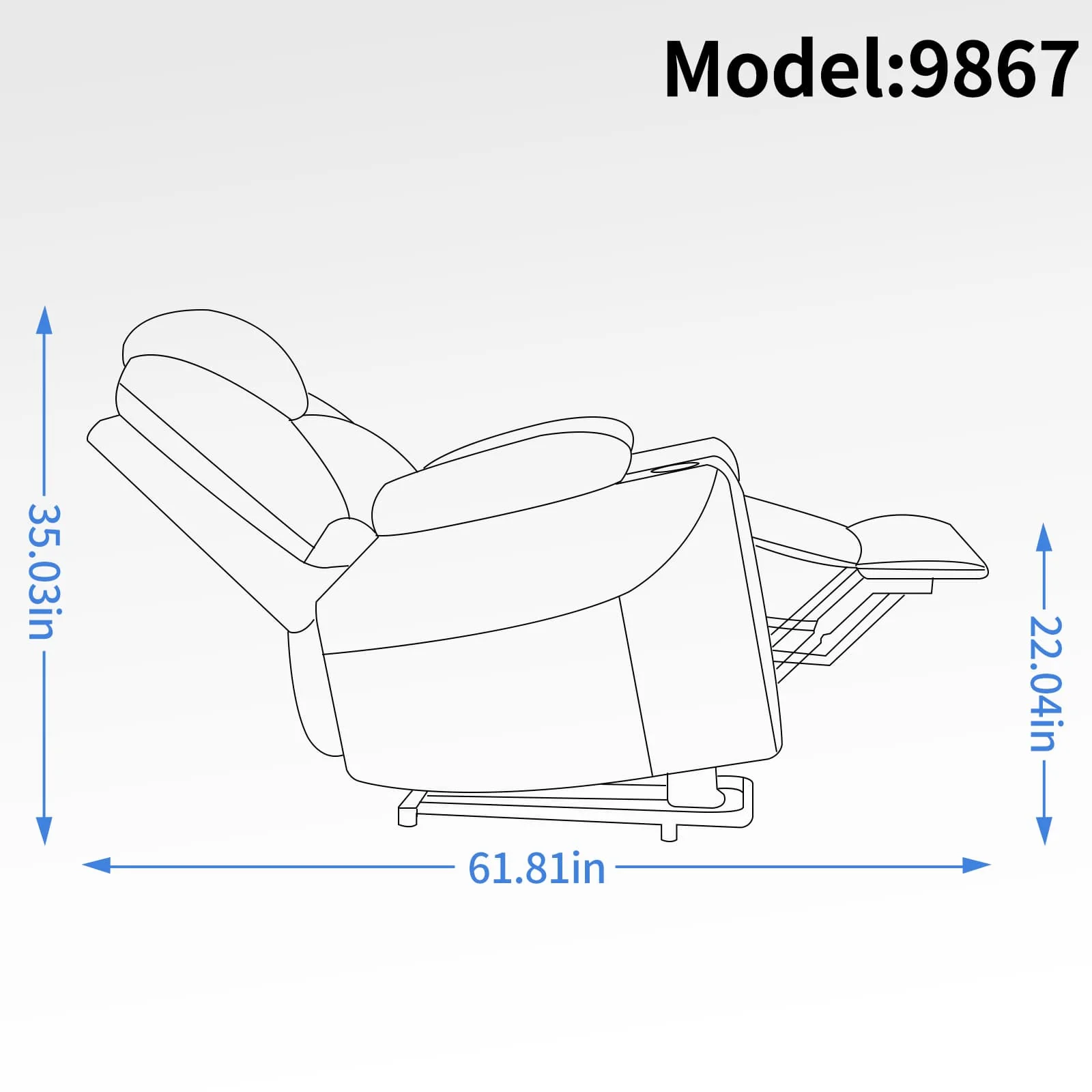 Power Lift Electric Massage Heat USB Recliner Chair - Image 18