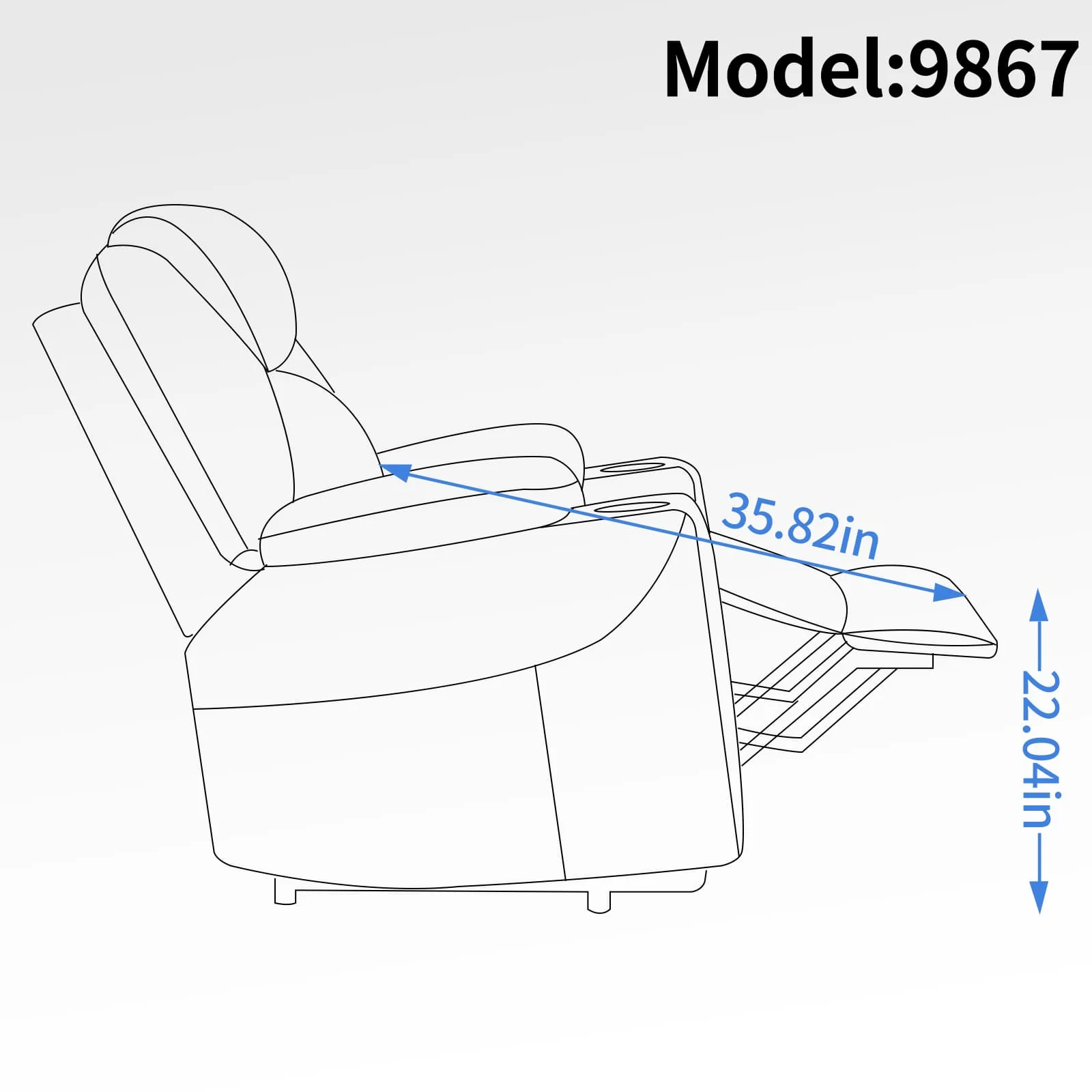 Power Lift Electric Massage Heat USB Recliner Chair - Image 20