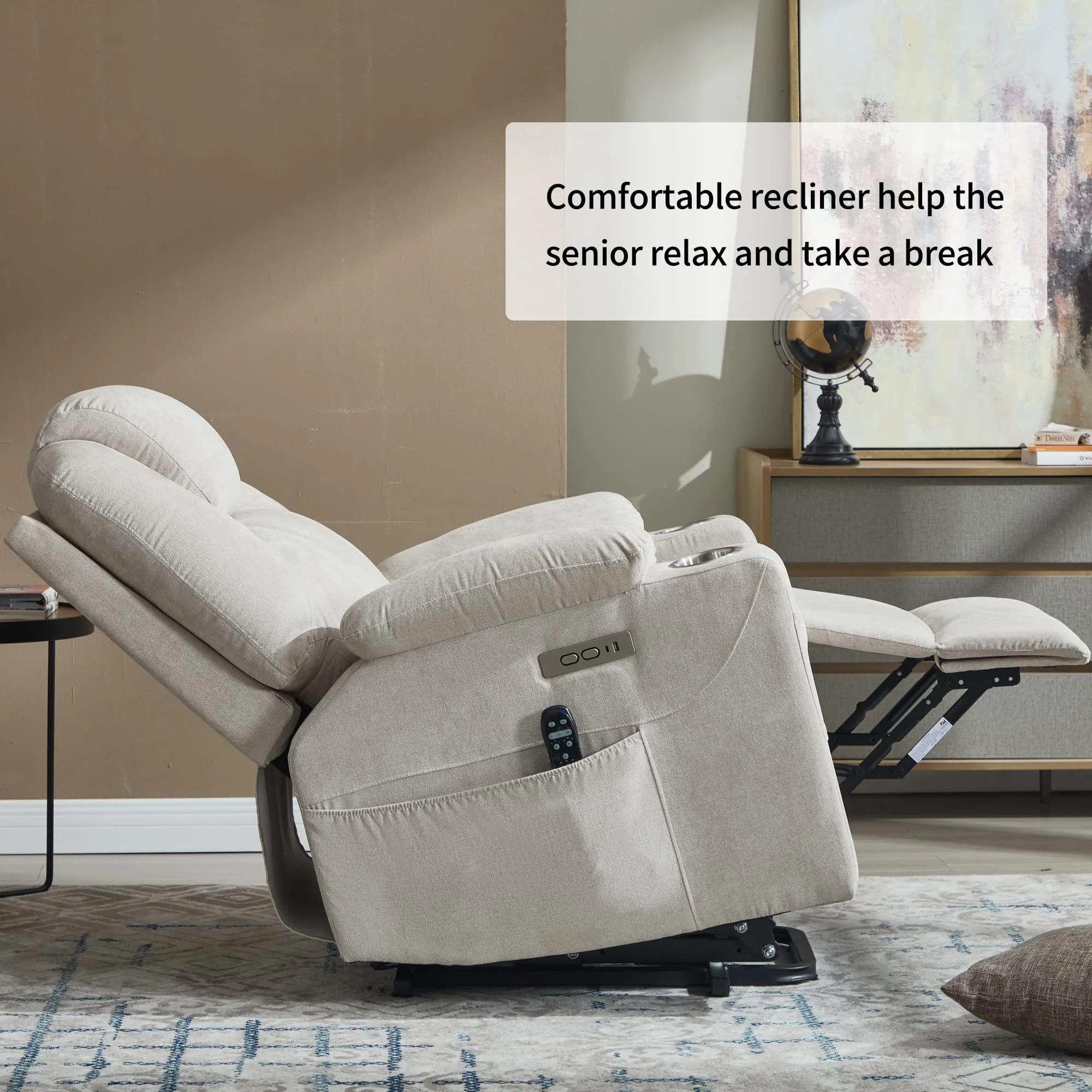 Power Lift Electric Massage Heat USB Recliner Chair - Image 54