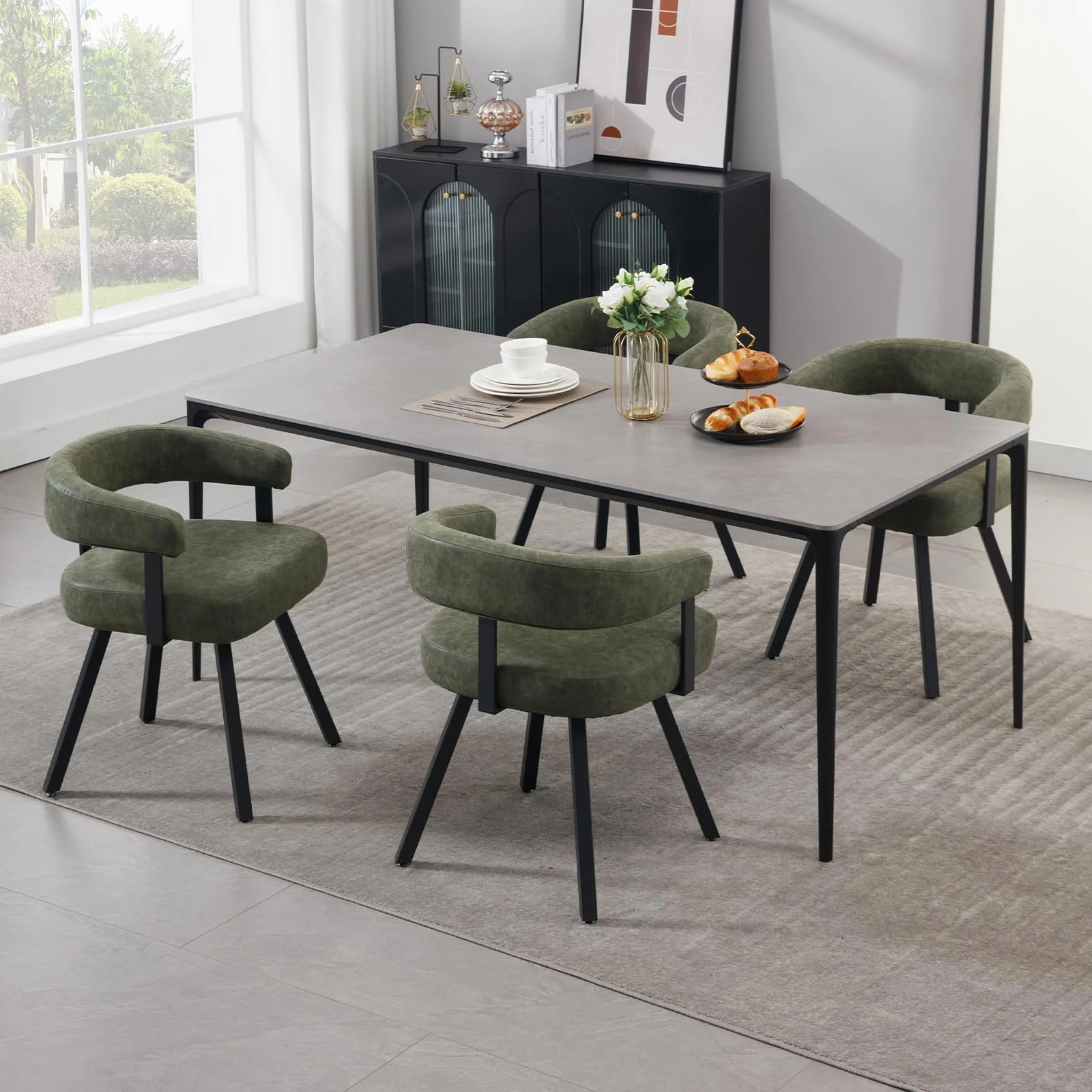 Modern Barrel Dining Chairs Set of 2 - 20081DC - Image 3