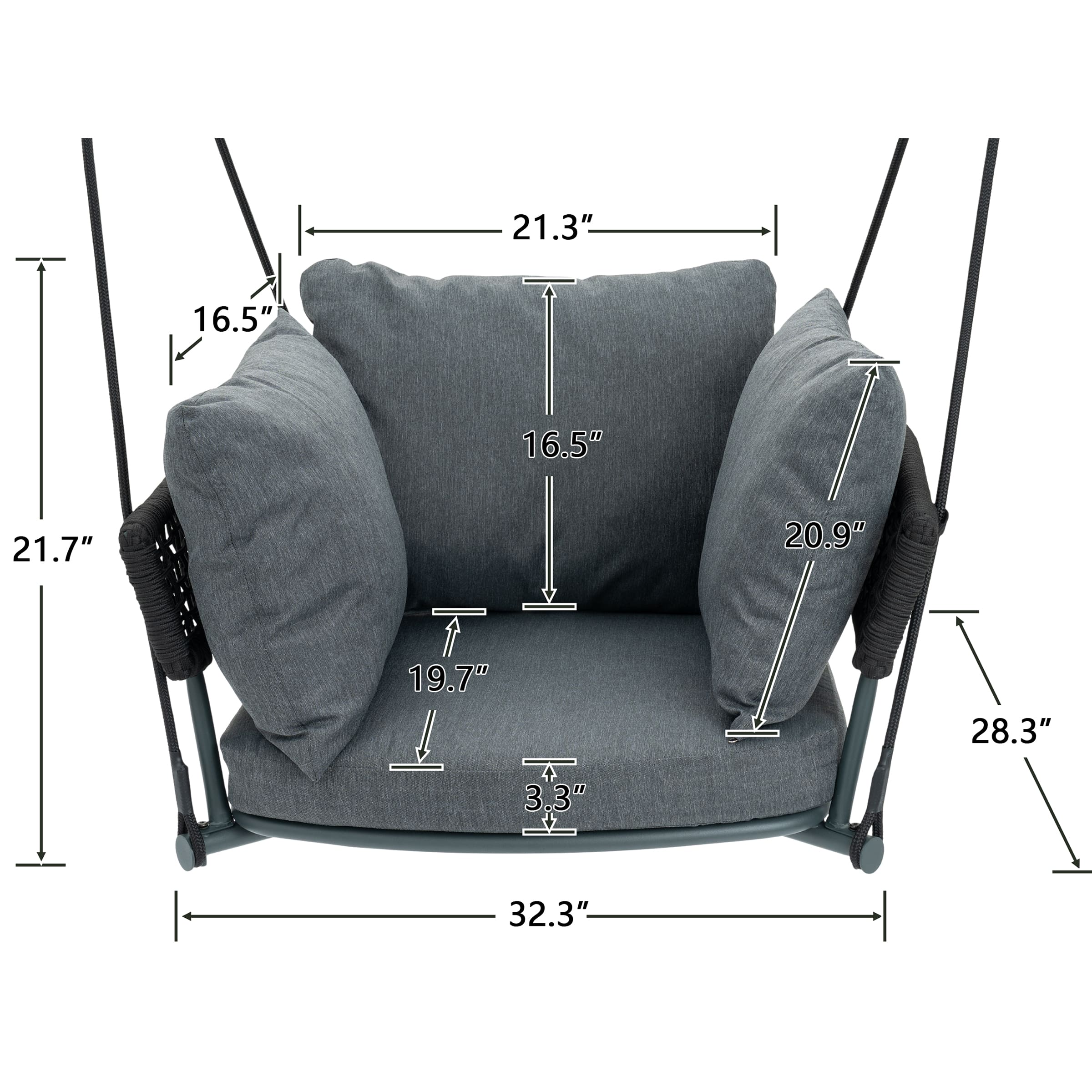 Outdoor Adjustable Rope Swinging Chair - 25016HS - Image 28