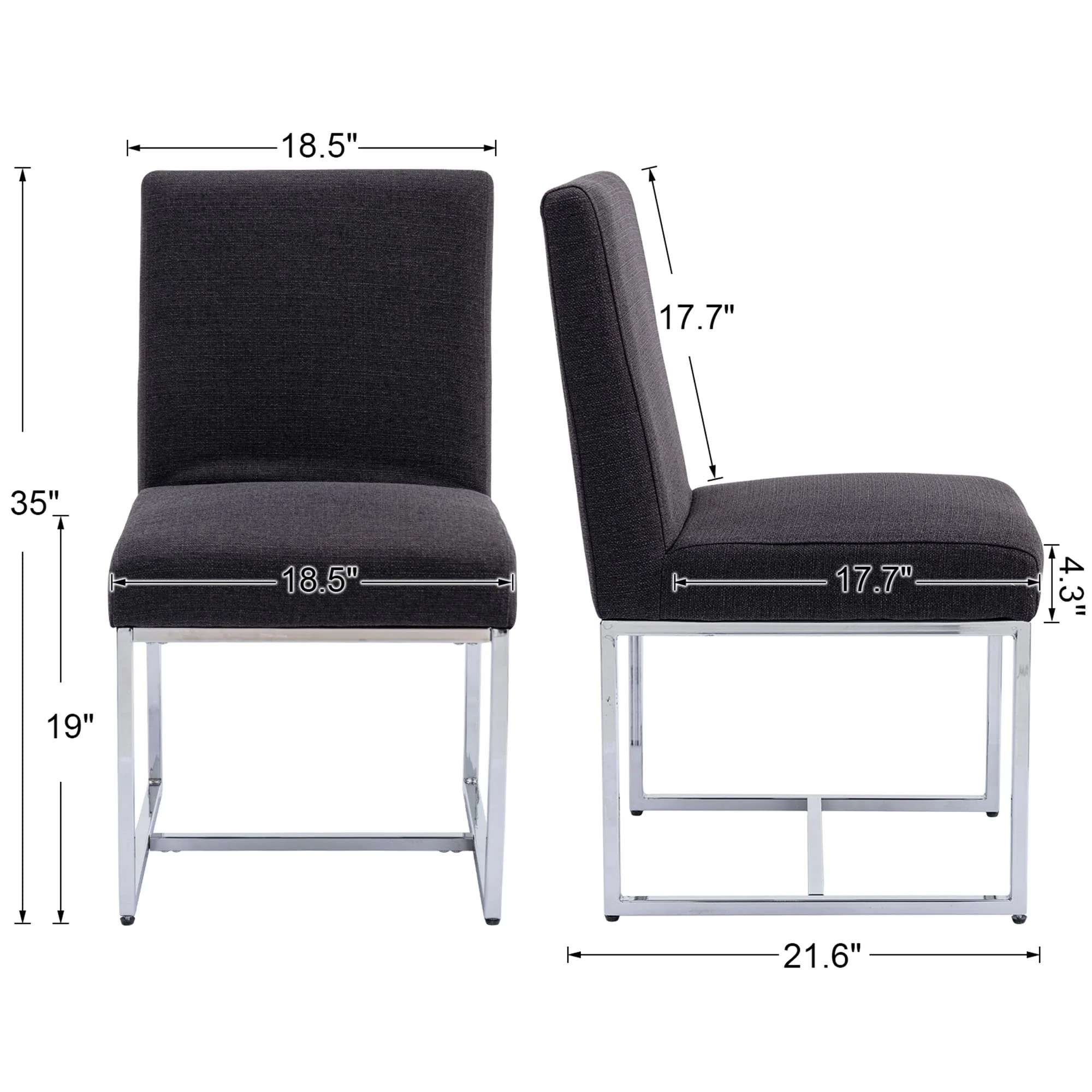 Modern Upholstered Dining Chairs Set of 2 - 1488DC - Image 44