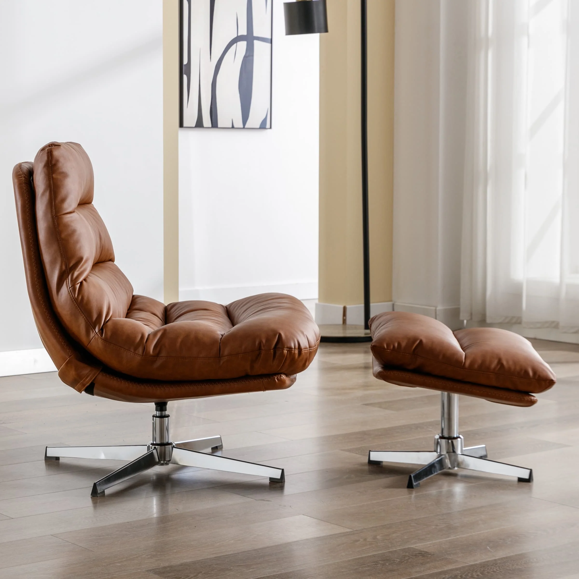 Swivel Accent Chair with Ottoman - 19119AO - Image 11