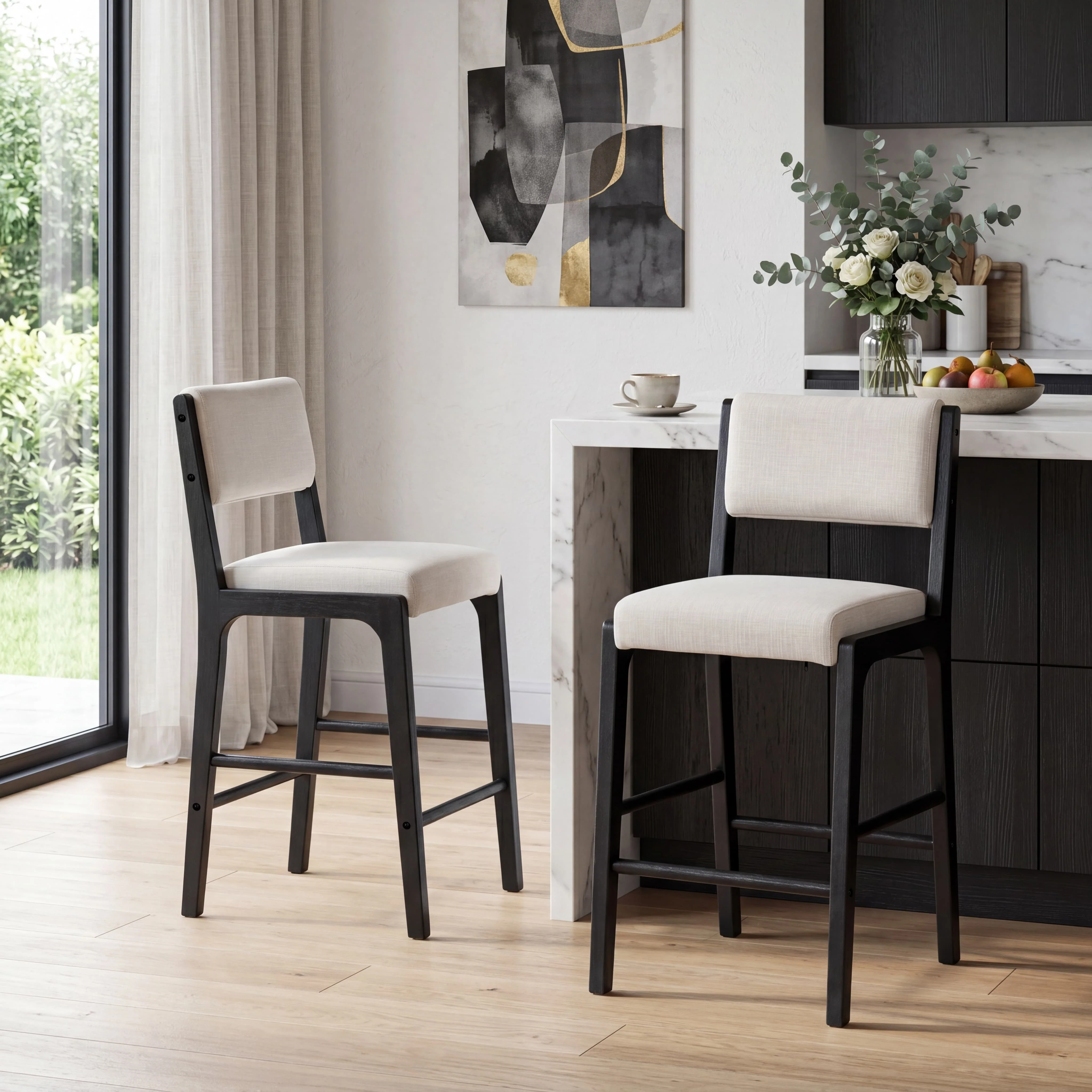 Upholstered Counter Barstools Set of 2 - 5795CS - Image 8