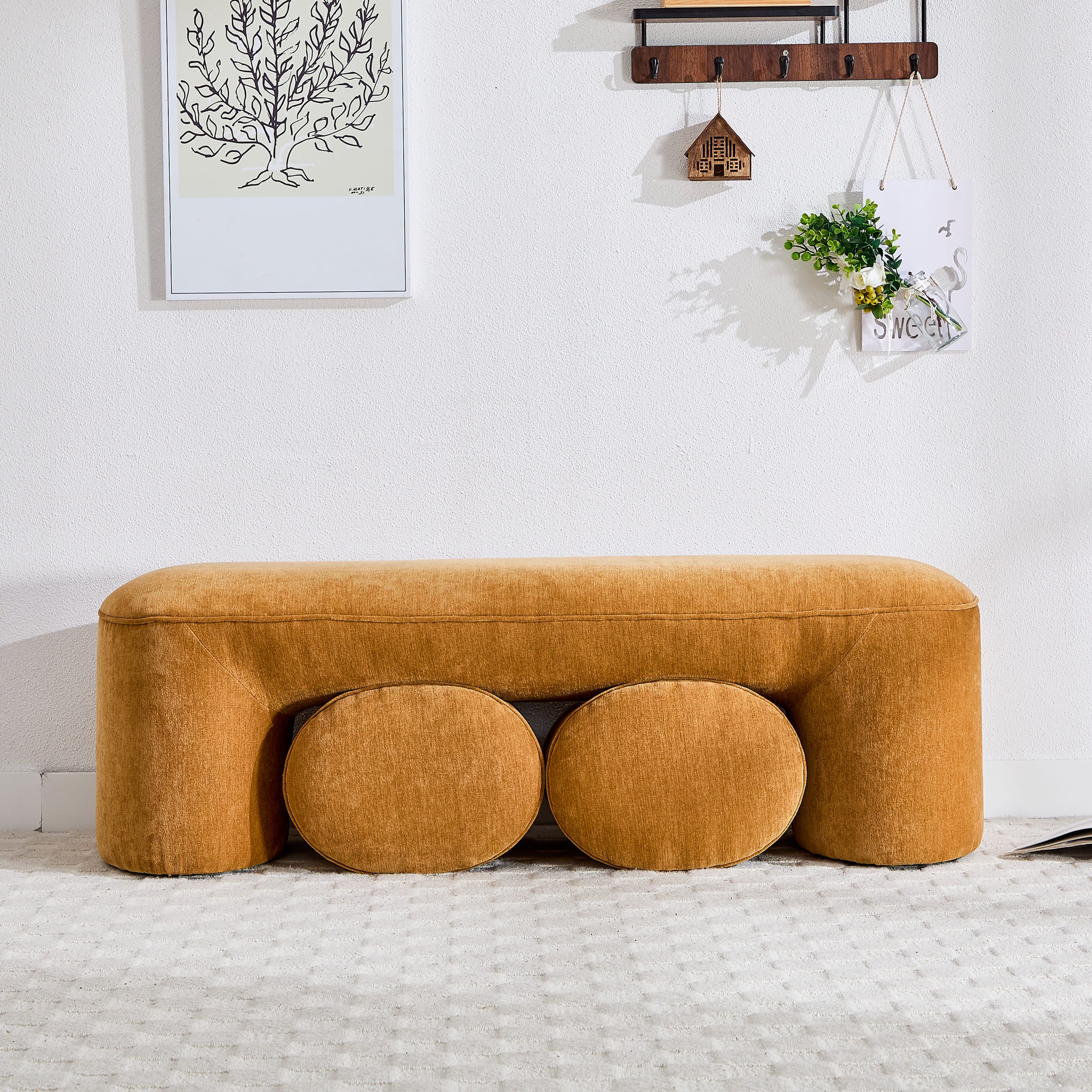 53"W Bedroom Bench with 2 Small Stools - 2653BH - Image 20