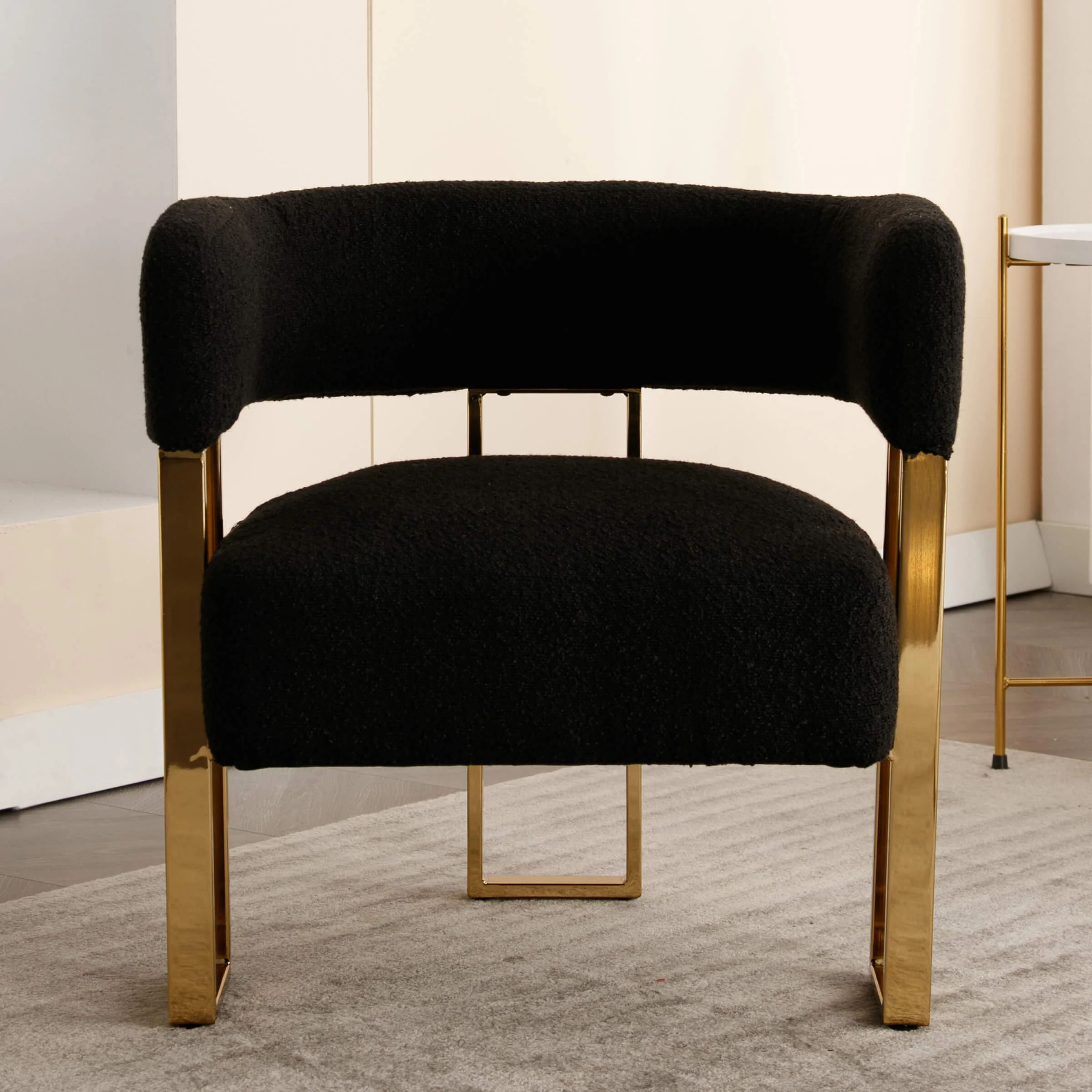 Barrel Chair with Gold Metal Legs 1 PCS - 72005AC - Image 13